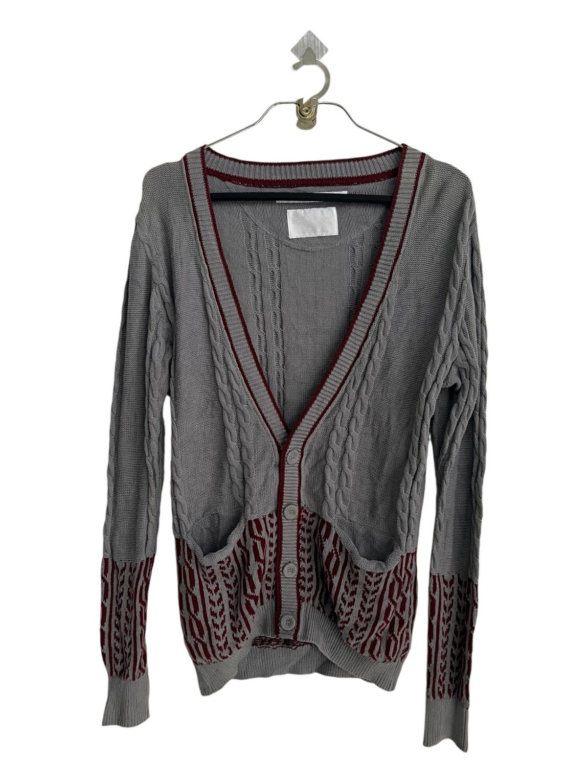 Aran Isles Knitwear × White Mountaineering SS13 White Mountaineering Rockabilly Cable Knit Cardigan Size US S / EU 44-46 / 1 - 1 Thumbnail