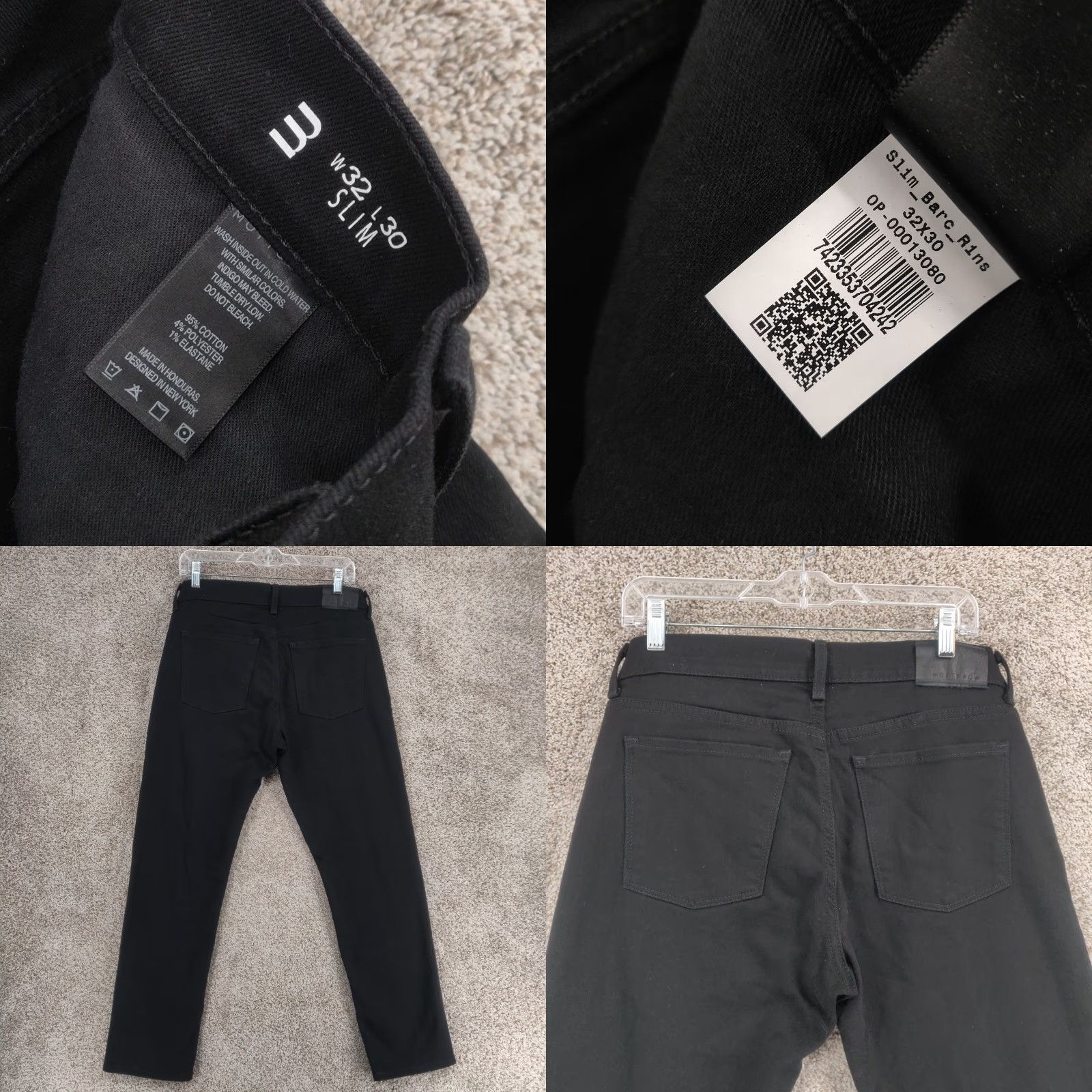 Mott & Bow Mott & Bow Jeans Mens 32x30 Slim Fit Black Denim Straight Stretch 5-Pocket Logo City Casual Fall Winter Spring Summer Mens Size US 32 / EU 48 - 9 Thumbnail