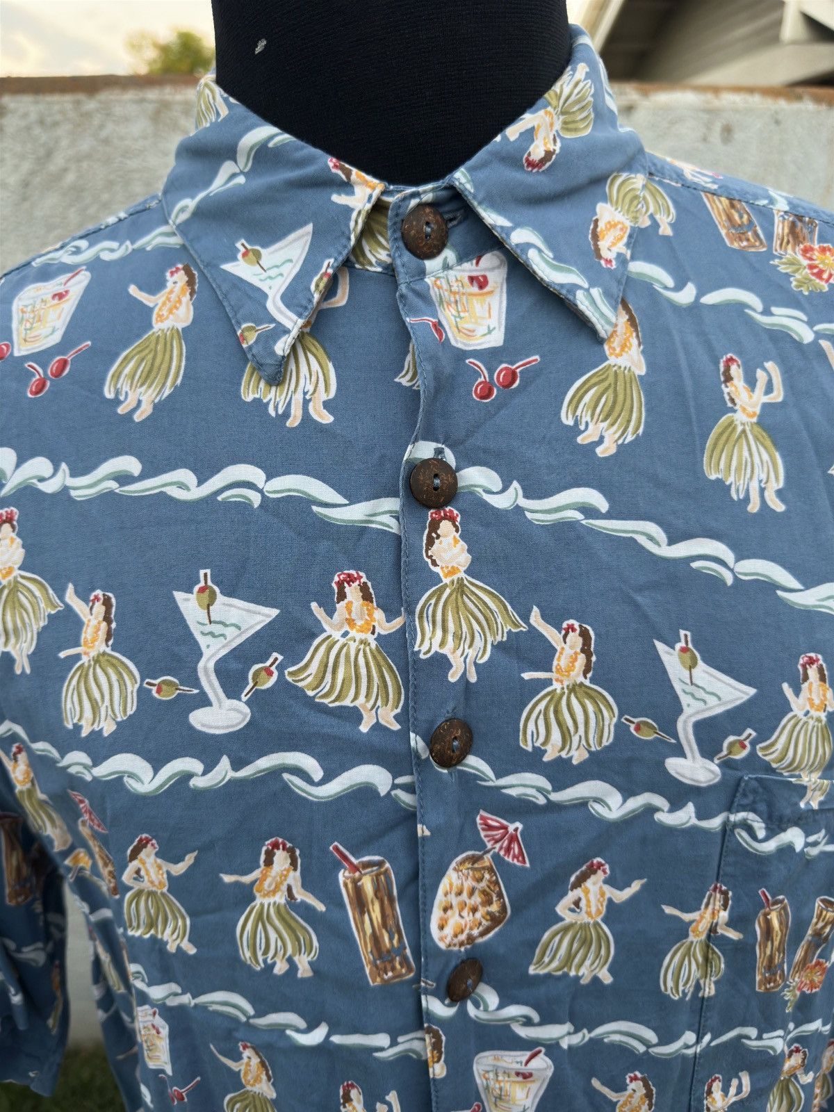 Other PreOwned Kahala Hawaiian Print Blue Full Button Men's Large Size US L / EU 52-54 / 3 - 3 Thumbnail