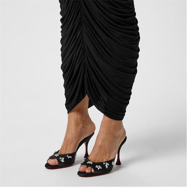 Christian Louboutin Degraqueen Satin Mules Size US 11 / IT 41 - 2 Thumbnail