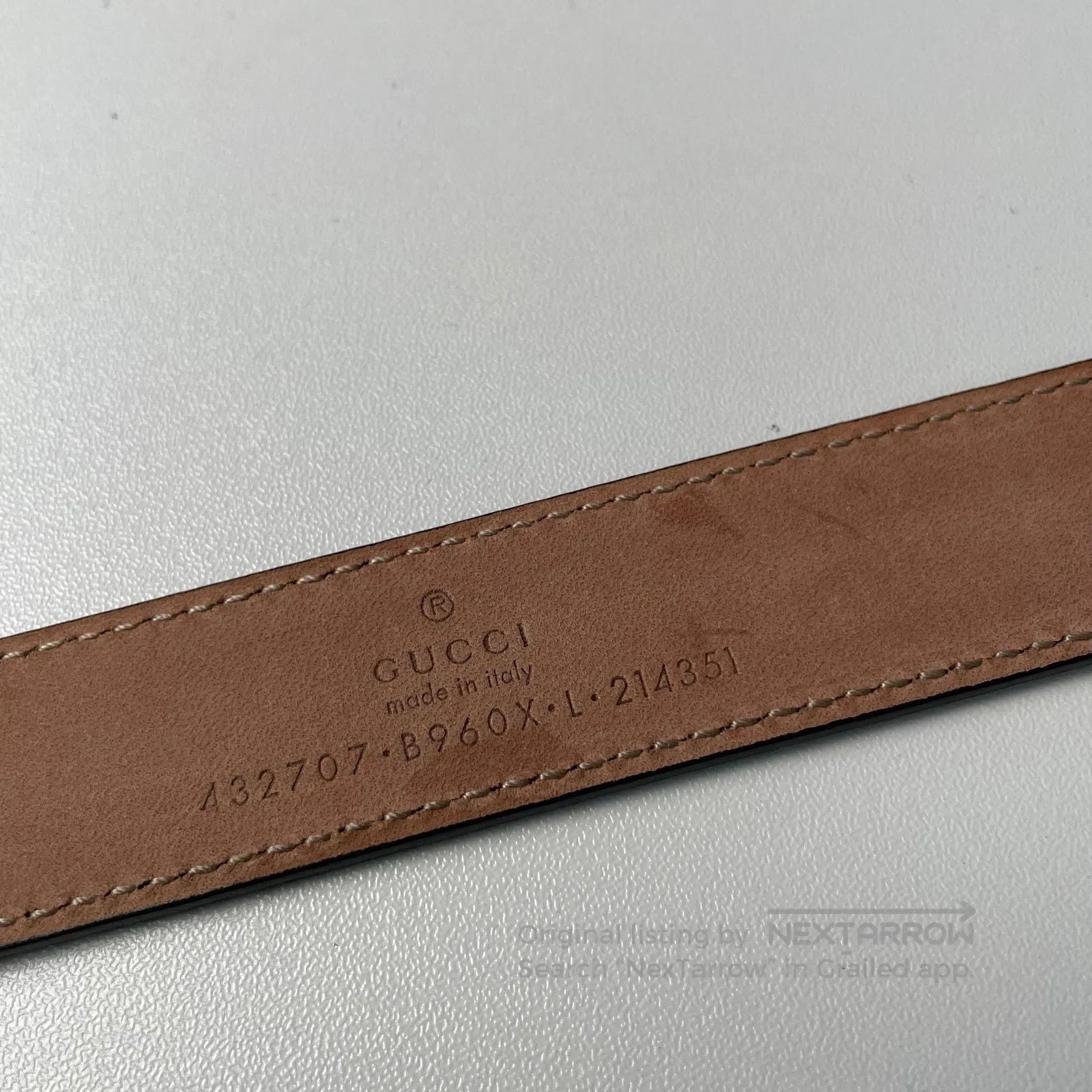 Gucci Guicci size 75 Black Gold Aged Metal Double G Belt| Size ONE SIZE - 8 Thumbnail