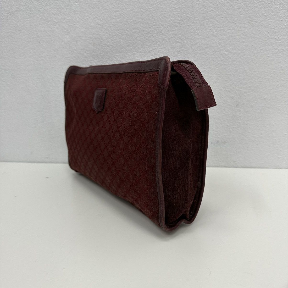 Celine AUTHENTIC CELINE MACADAM TRIOMPHE LEATHER CLUTCH BAG Size ONE SIZE - 4 Thumbnail