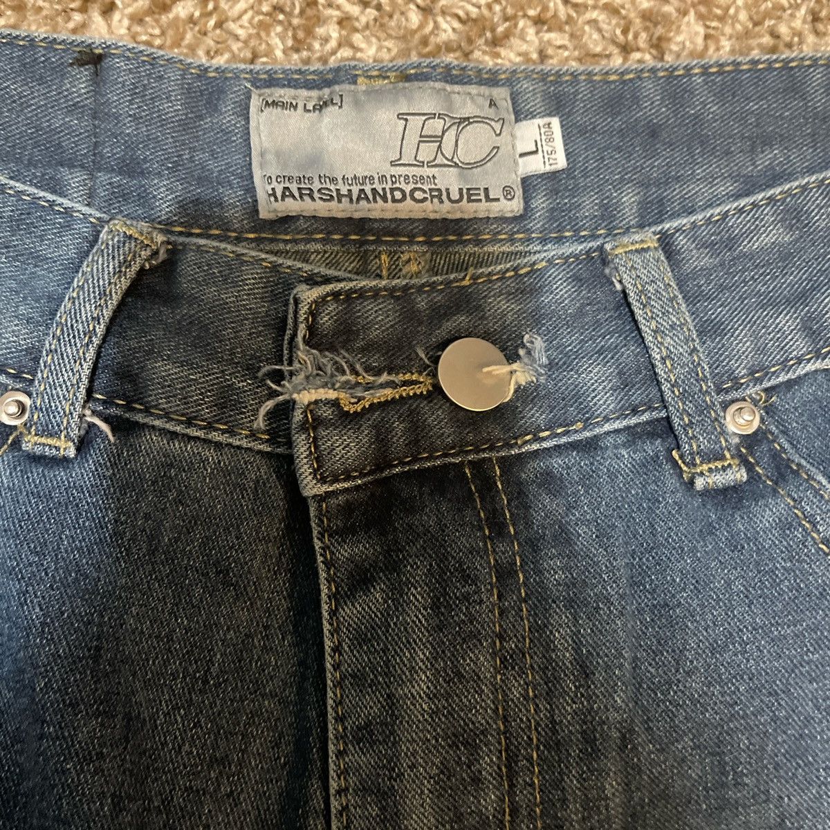 Vintage Baggy Blue Denim Jorts Size US 30 / EU 46 - 4 Thumbnail