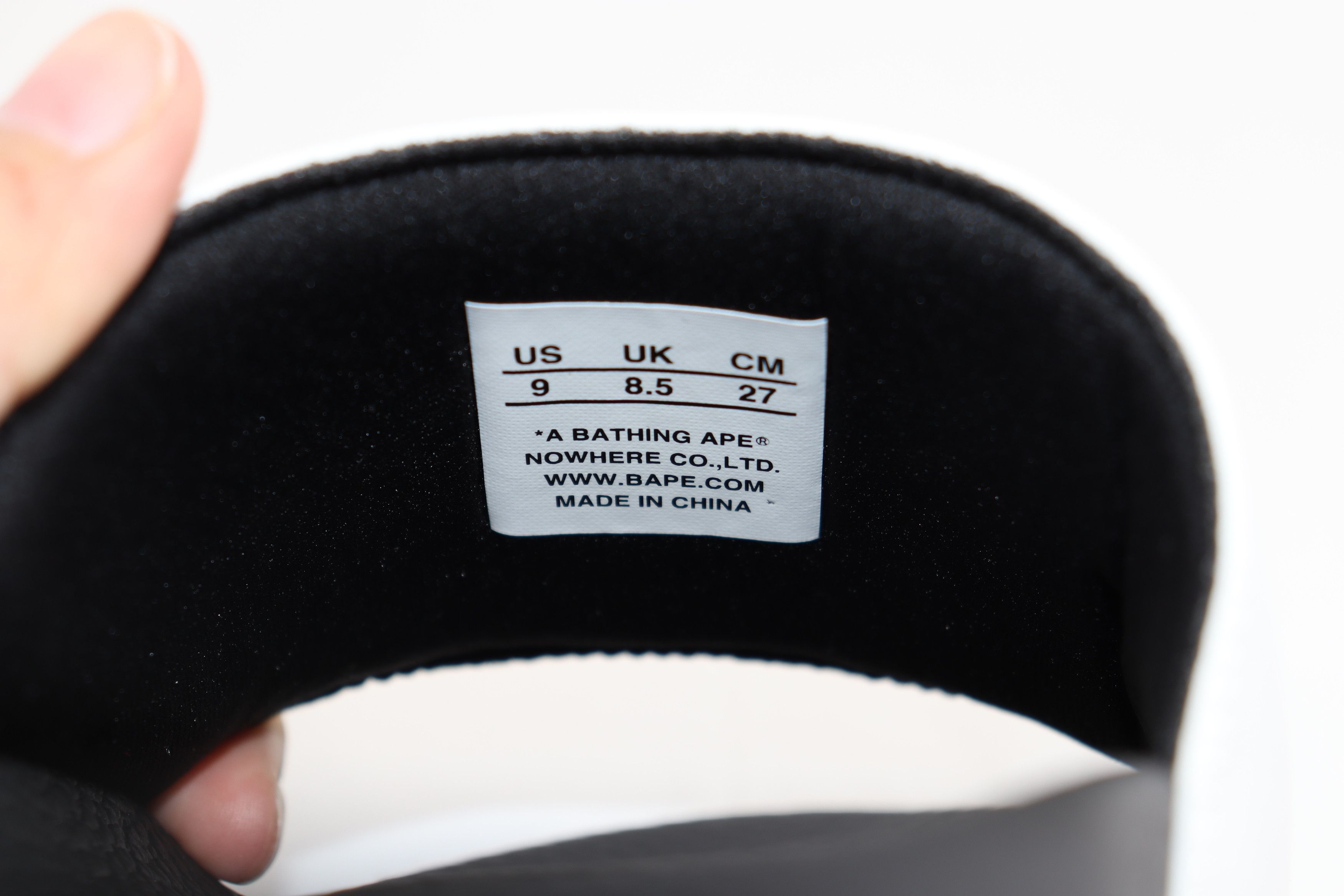 Bape o1rshd1 Bapesta Slides Sandals in Black White Size US 9 / EU 42 - 14 Thumbnail
