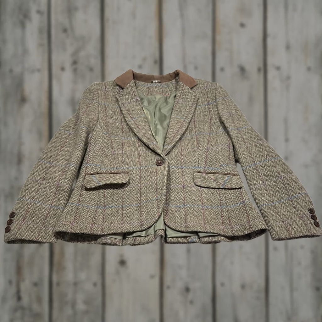 Harris Tweed VINTAGE Harris Tweed Blazer Coat Women’s UK 18 US 14 XL Herringbone Wool Lined Size XL / US 12-14 / IT 48-50 - 1 Thumbnail