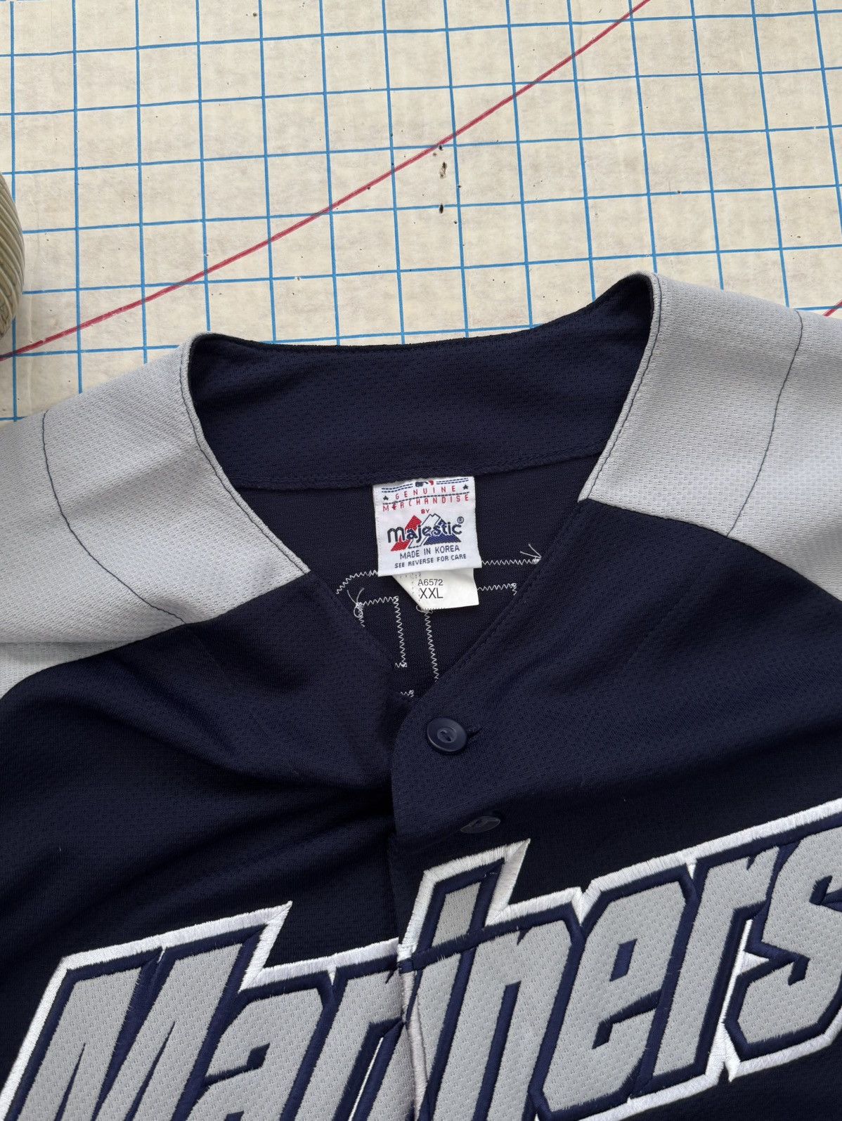 MLB × Majestic × Vintage Vintage Majestic Seattle Mariners John Olerud #5 Jersey XXL Size US XXL / EU 58 / 5 - 6 Thumbnail