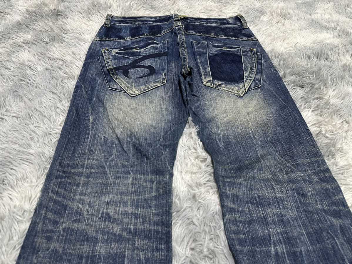 Japanese Brand 🔥Sick Y2K Red Pepper Jeans Flared Denim Distressed Size US 34 / EU 50 - 8 Thumbnail