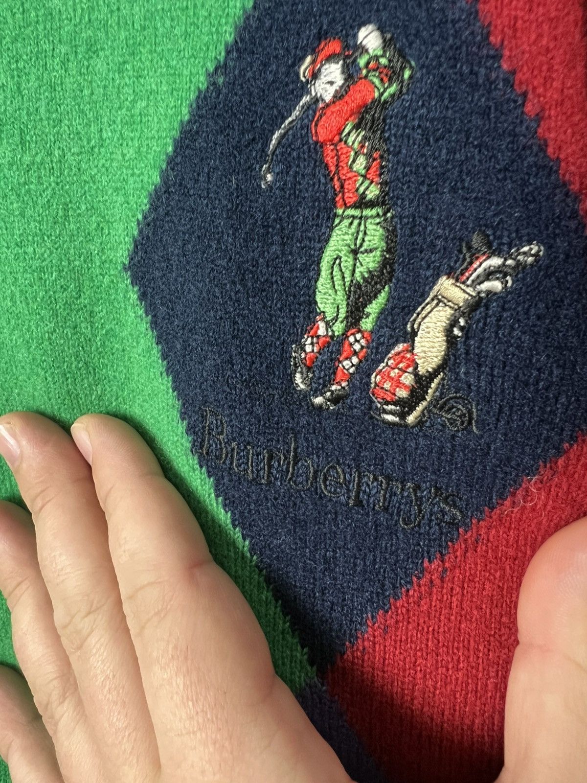 Burberry Vintage Burberrys Golf Crewneck Wool Knit Sweater Scotland Size US M / EU 48-50 / 2 - 6 Thumbnail