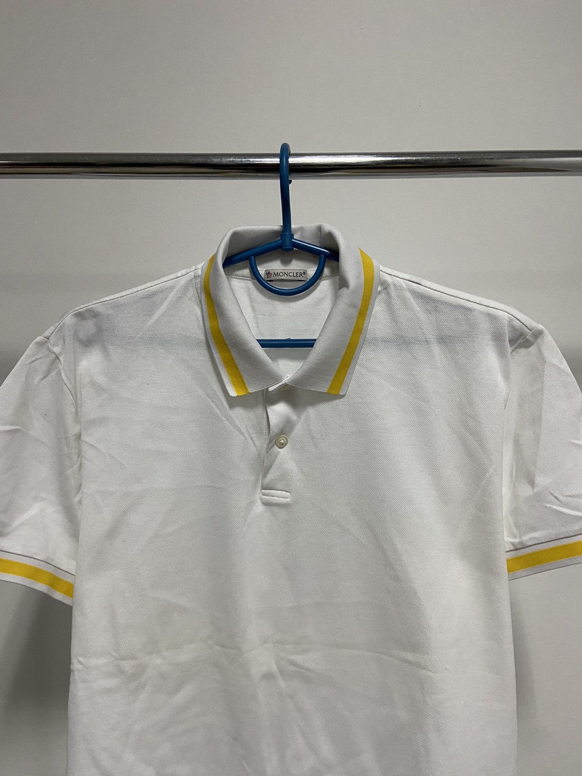 Moncler × Vintage Moncler Vintage T Shirt polo sleeve Logo Luxury Size US XL / EU 56 / 4 - 2 Thumbnail
