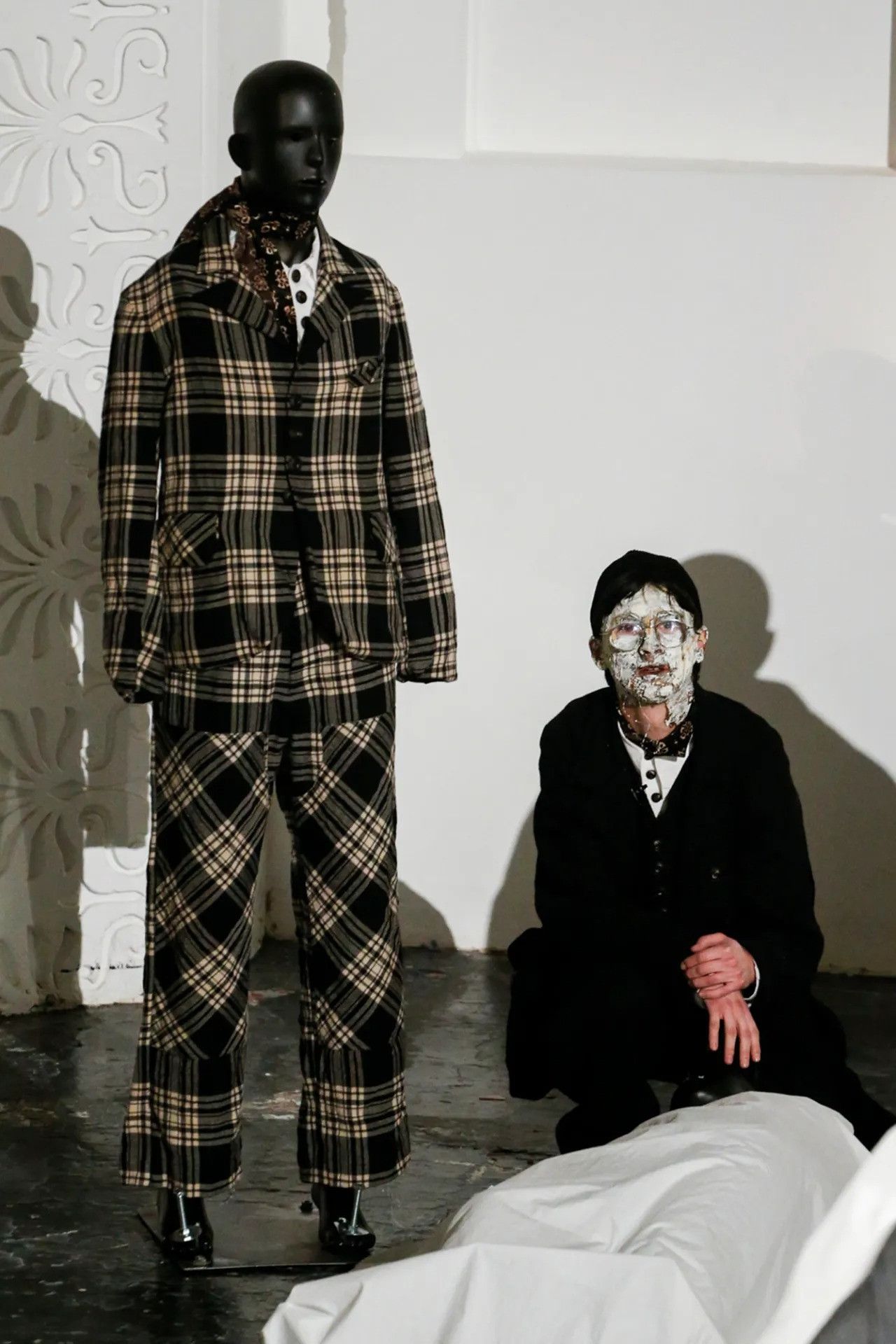 John Alexander Skelton John Alexander Skelton AW20 CVIII 1/9 Tea Dyed Plaid Jacket Size US M / EU 48-50 / 2 - 5 Thumbnail