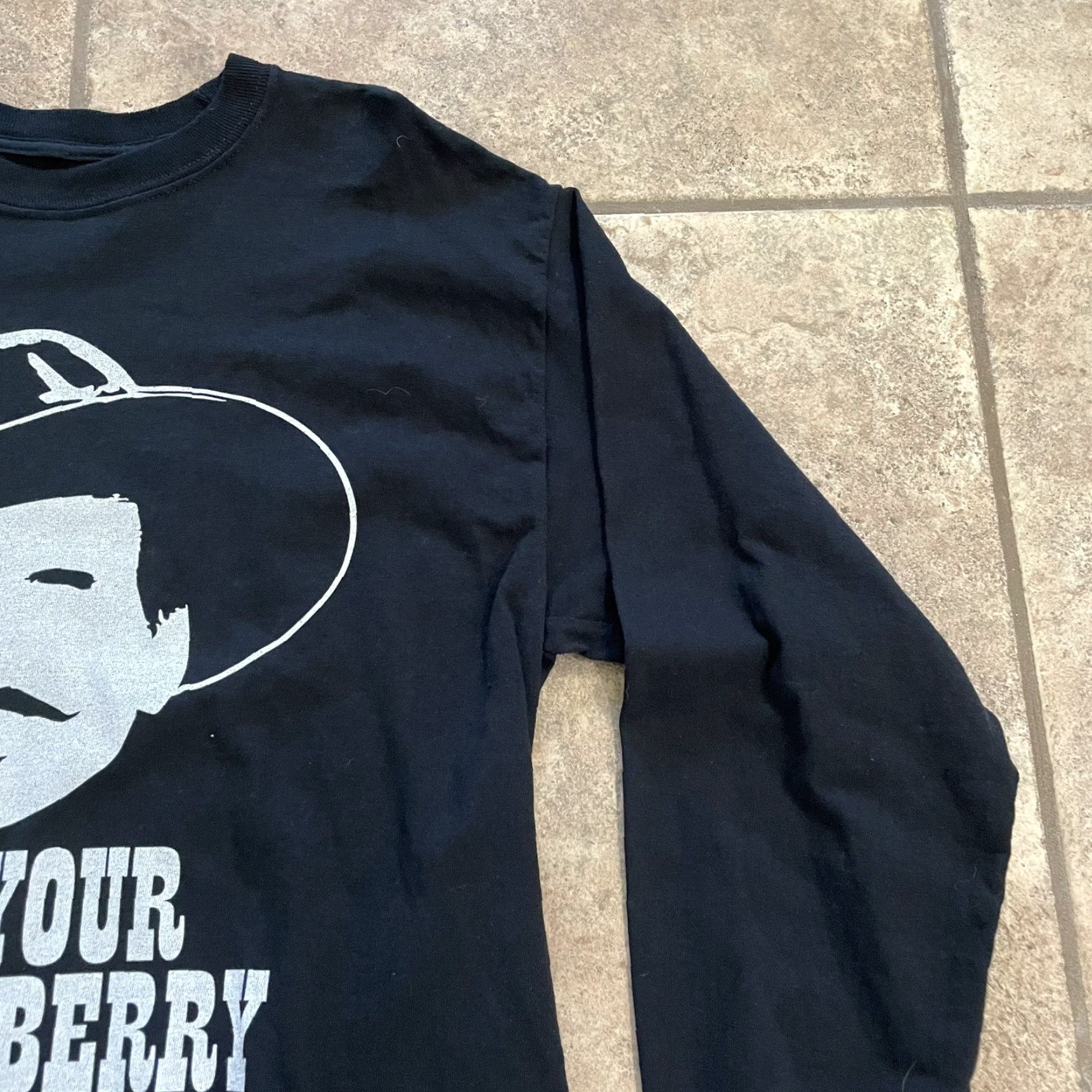 Vintage American AF Tee Shirt Mens L Black USA Long Sleeve I can be your Huckleberry Size US L / EU 52-54 / 3 - 2 Thumbnail