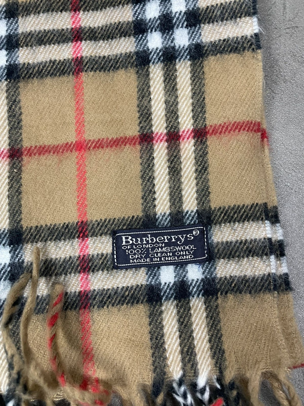 Burberry × Vintage Burberry vintage 100% lambswool checked scarf Size ONE SIZE - 6 Thumbnail