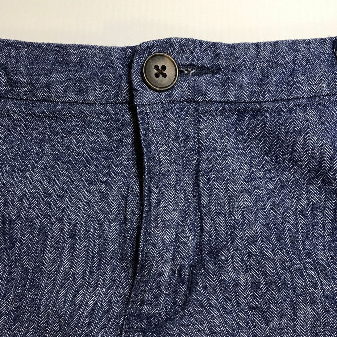 Old Navy Old Navy Dark Blue Linen Blend Mid Rise Hot Shorts 14 Size 36" / US 14 / IT 50 - 3 Thumbnail