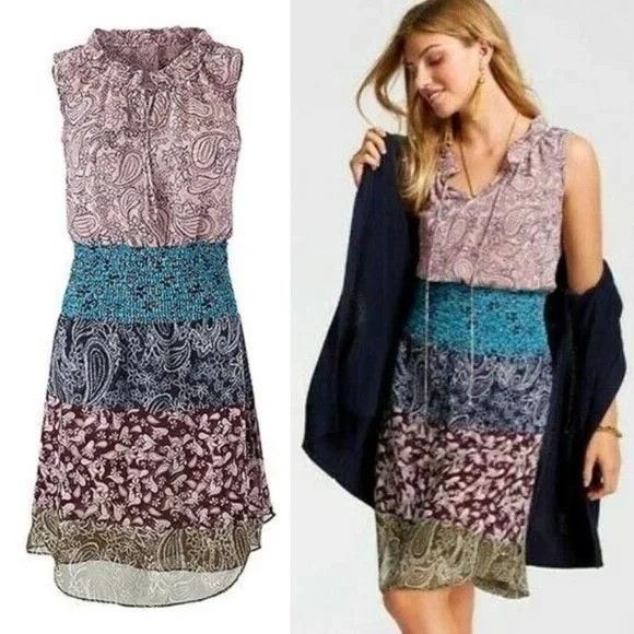 Other Cabi S Dress 5371 Sleeveless Keyhole DANI Paisley Floral Boh Size S / US 4 / IT 40 - 1 Thumbnail