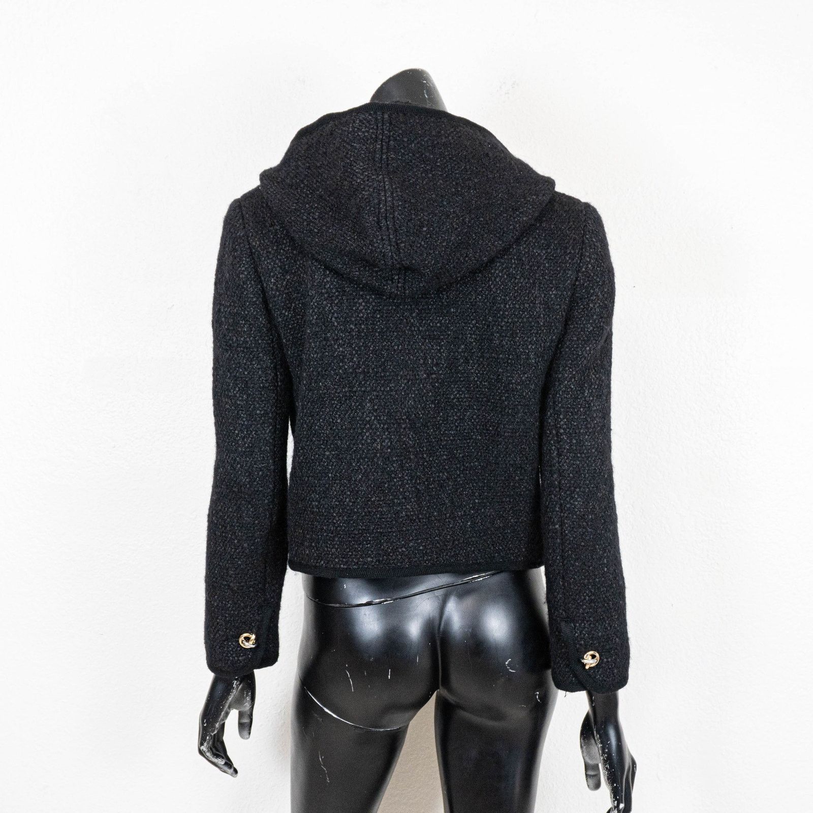 ba&sh BA&SH Octave Jacket Cropped tweedy wool cotton black size 1 Size S / US 4 / IT 40 - 9 Thumbnail