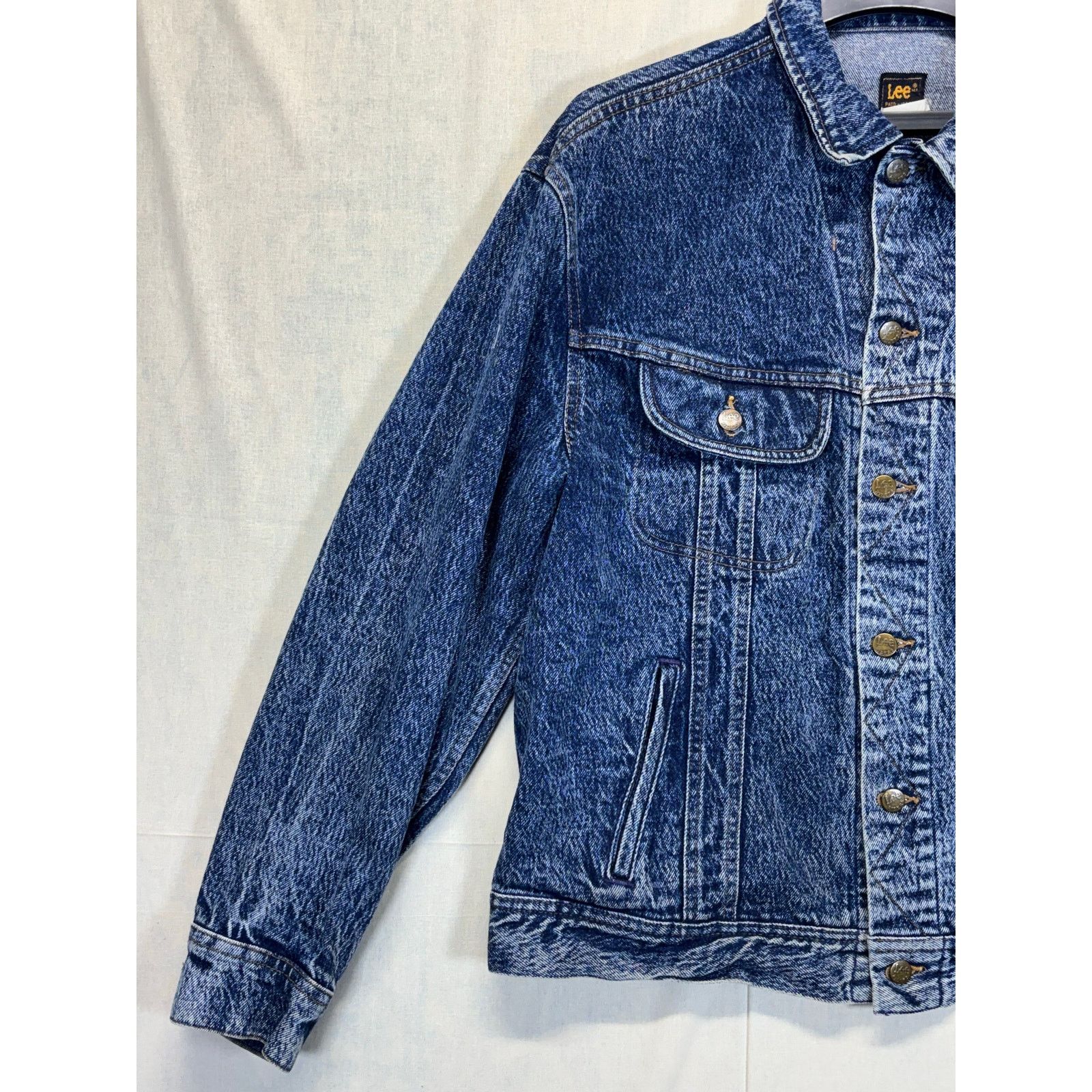 Lee Lee Denim Trucker Jacket Men’s Large Classic 4 Pocket Jacket Size US L / EU 52-54 / 3 - 10 Thumbnail