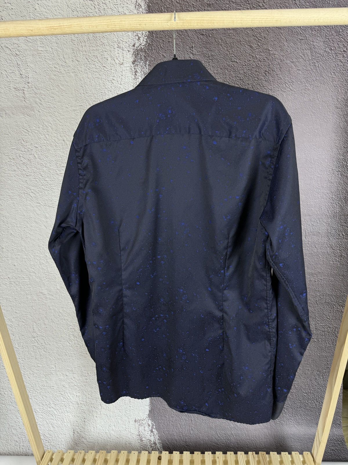 Eton ETON blue spray pattern Brighton long sleeve shirt Size US L / EU 52-54 / 3 - 11 Thumbnail