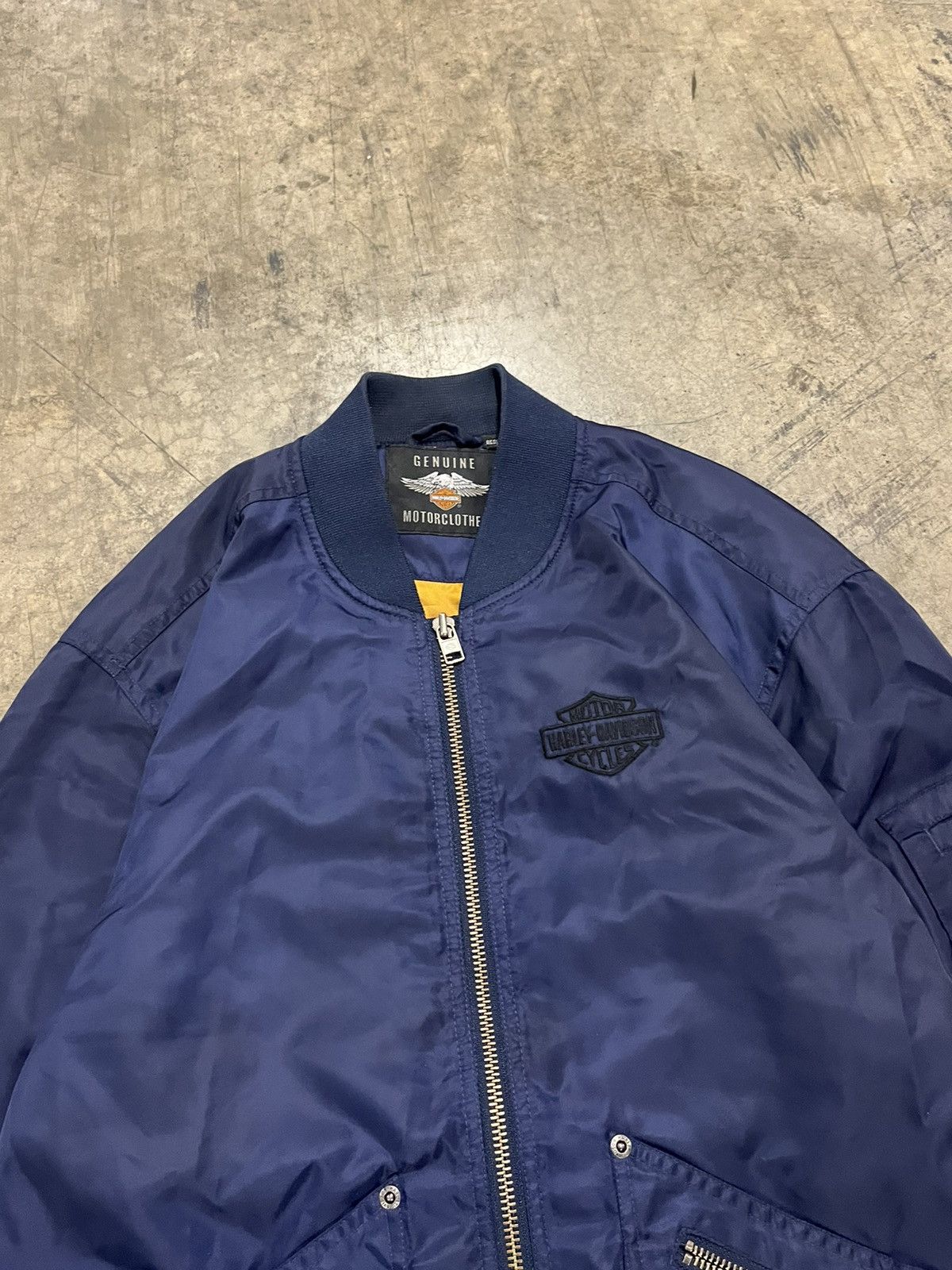 Harley Davidson × Vintage Harley bomber jacket vintage streetwear hyper rare biker Size US M / EU 48-50 / 2 - 6 Thumbnail