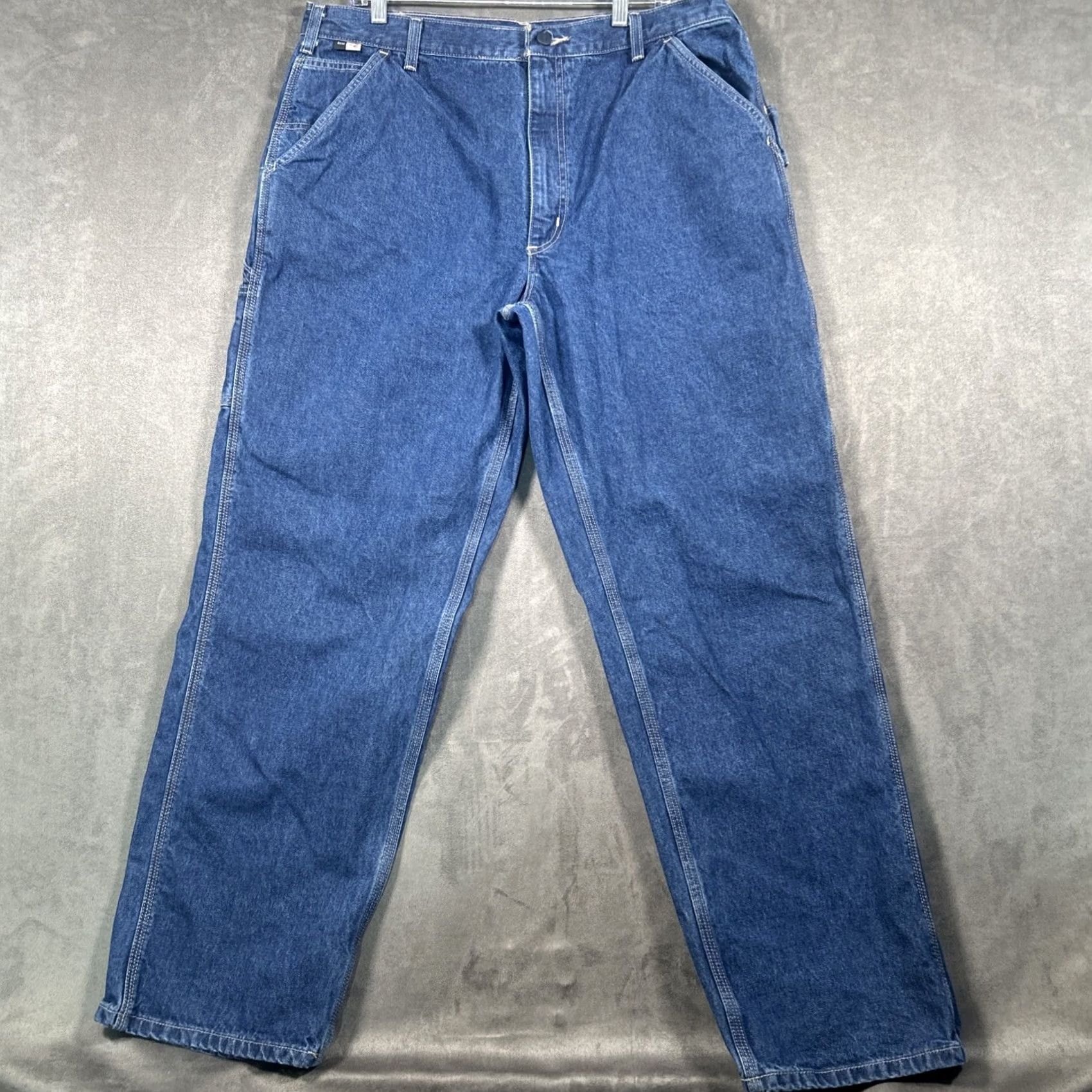 Carhartt Carhartt Jeans Men's 38x34 Flame Resistant Loose Fit Denim Signature Logo Blue Size US 38 / EU 54 - 2 Thumbnail