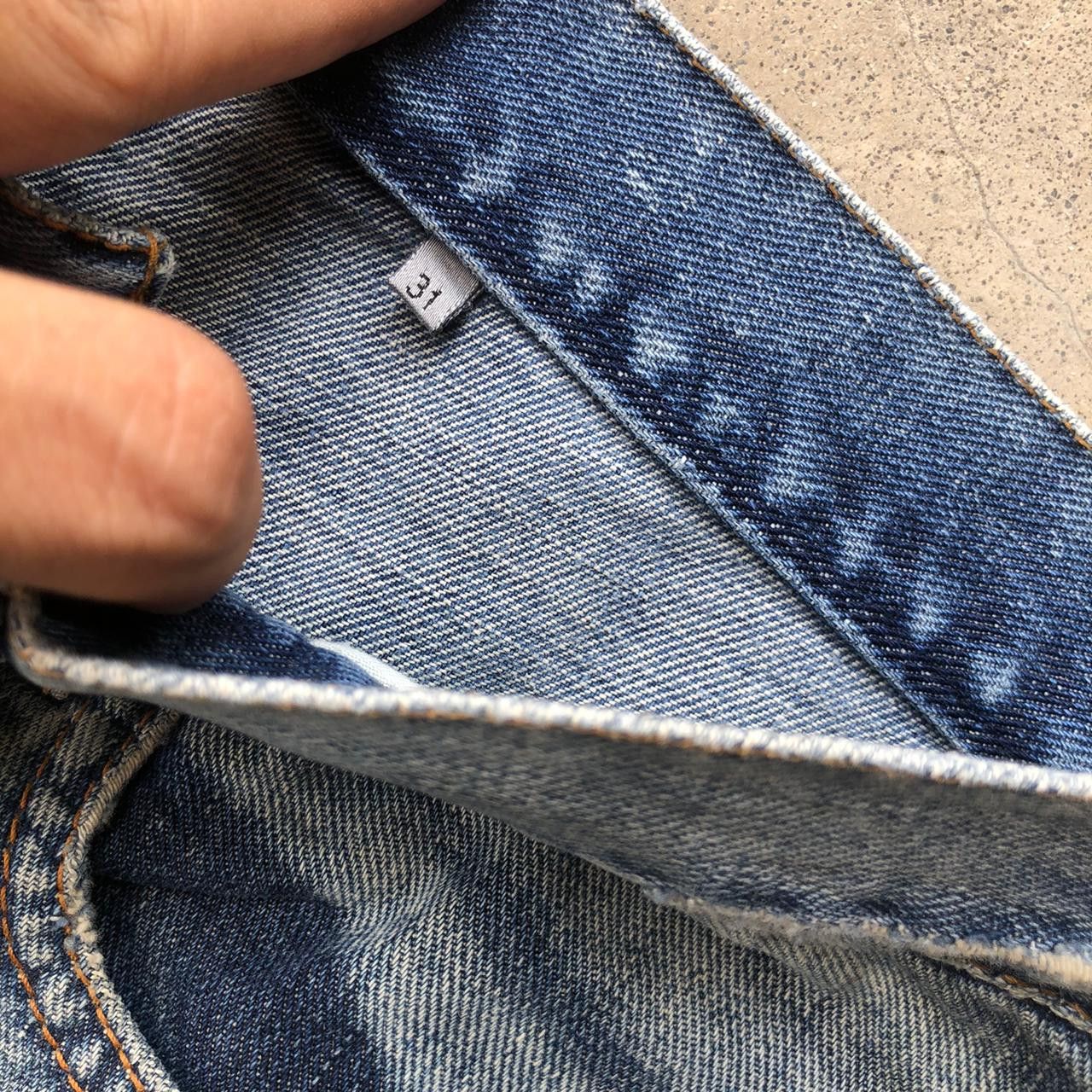 Dior SS04 Dior Honeycomb Glitter Distressed Jeans Hedi Slimane Size US 31 - 4 Thumbnail