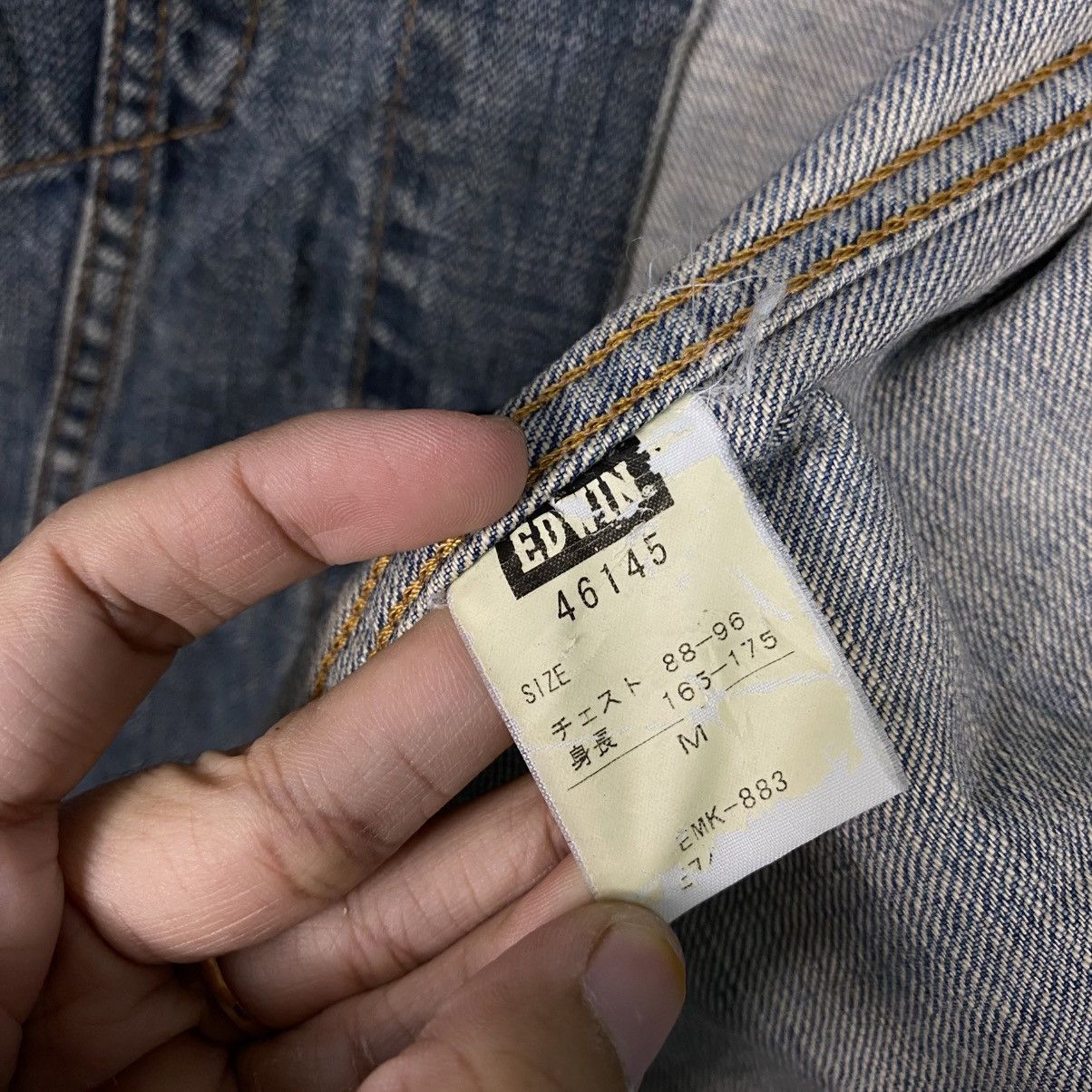 Edwin 📌Vintage Trucker Denim Jacket Edwin Cafe Racer Style Size US M / EU 48-50 / 2 - 22 Thumbnail