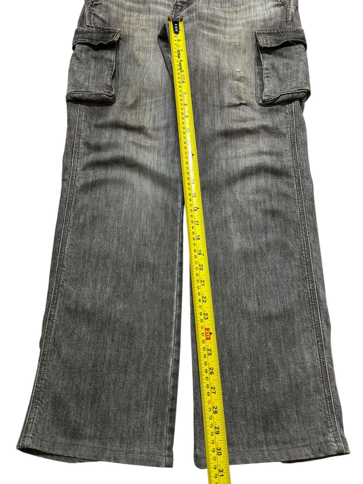 Japanese Brand Vintage Japanese Brand Mud Wash Faded Cargo Style Jeans Size US 34 / EU 50 - 11 Thumbnail