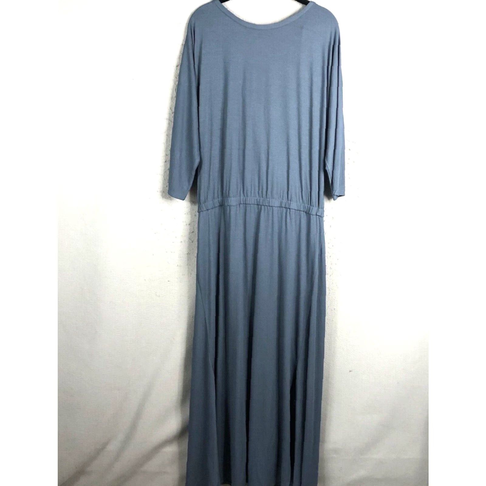 Soft Surroundings Soft Surroundings Maxi Dress Womens XL Blue Sloane Open Back Knit Artsy NEW Dress Size XL / US 12-14 / IT 48-50 - 2 Thumbnail