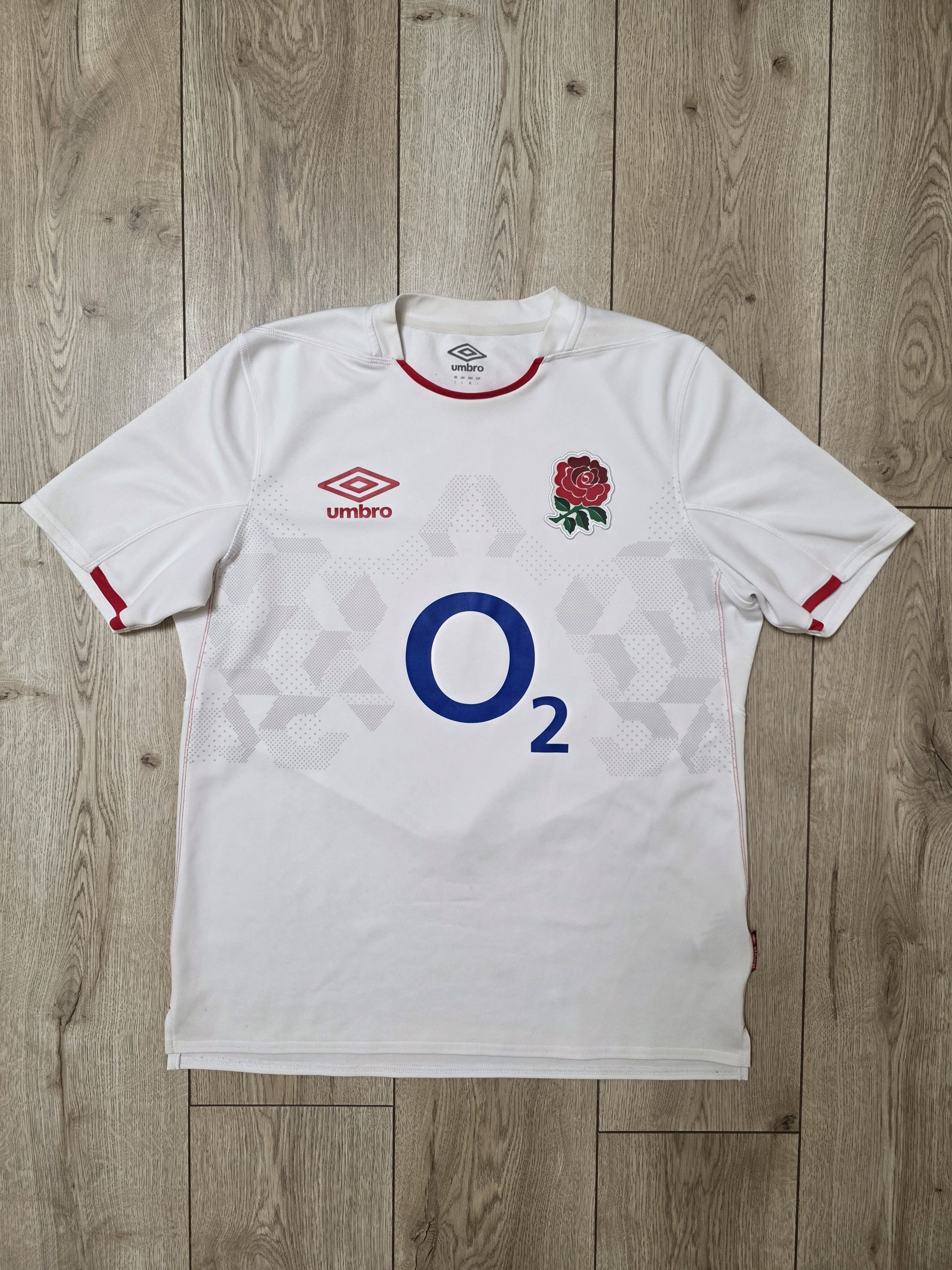 Umbro ENGLAND RUGBY JERSEY ENGLAND RUGBY SHIRT WHITE O2 Size US L / EU 52-54 / 3 - 1 Thumbnail