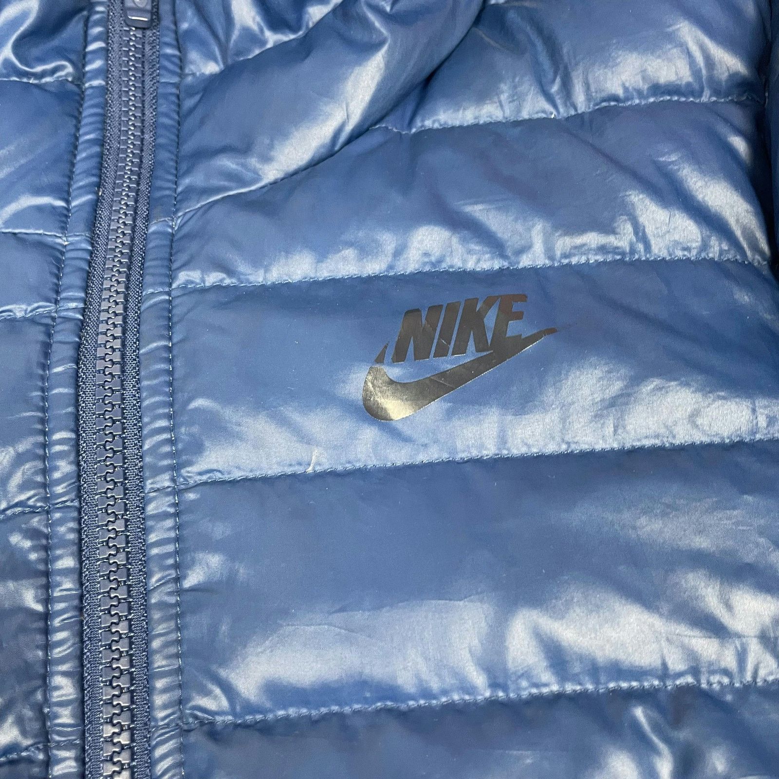 Nike Nike Sportswear Womens Blue Down Fill Hooded Puffer Jacket S Size S / US 4 / IT 40 - 4 Thumbnail