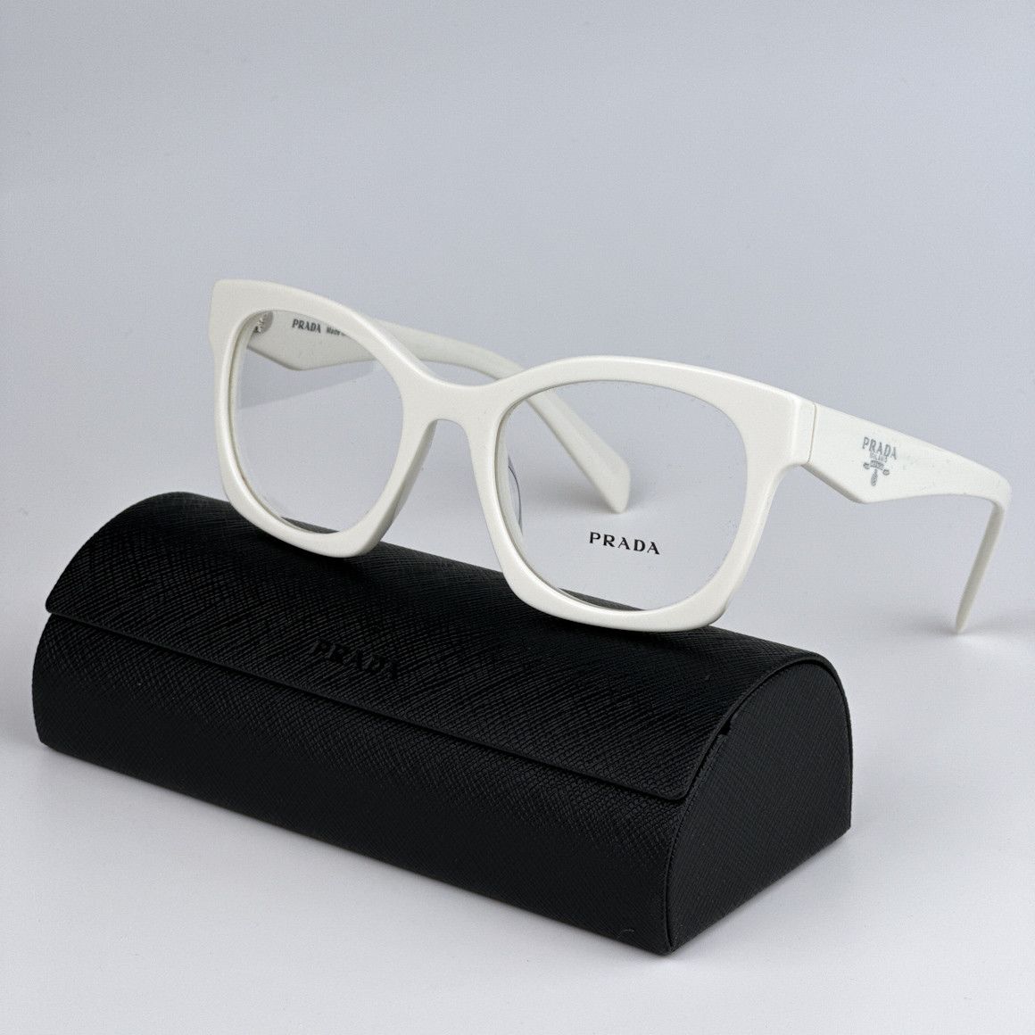 image of New Prada Pra05V 17K1O1 Women Unisex Eyeglasses Vpr A05 in White Ivory/Demo