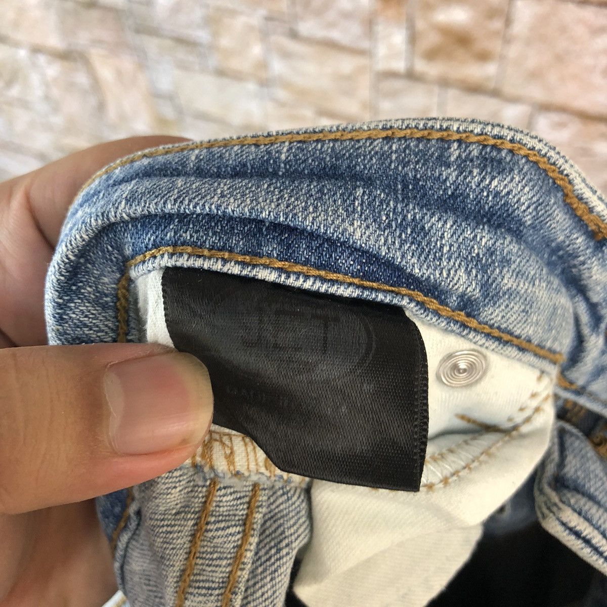 Japanese Brand John Esraya Blue Distressed Denim Pants #A952 Size 27" / US 4 / IT 40 - 22 Thumbnail