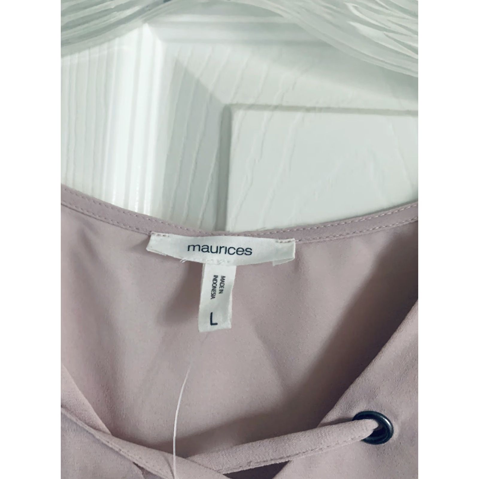 Vintage Blouse T-Shirt Women Pink V-Neck Long Sleeve Nwt Maurice Sz Large Regular Size L Size L / US 10 / IT 46 - 3 Thumbnail