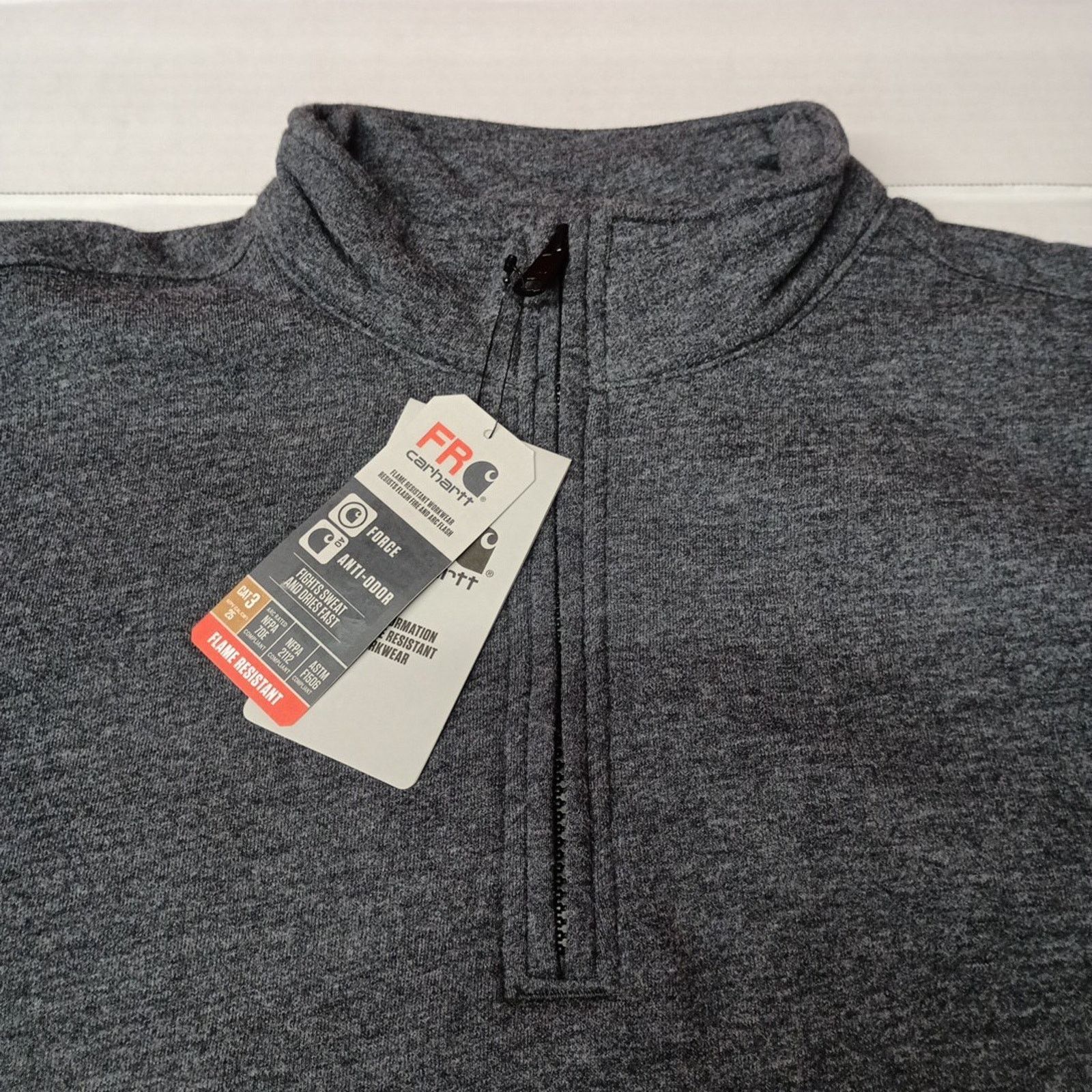 Carhartt Carhartt Gray FR Force Loose Fit 1/4 Zip Sweatshirt Men's MT Size US M / EU 48-50 / 2 - 4 Thumbnail