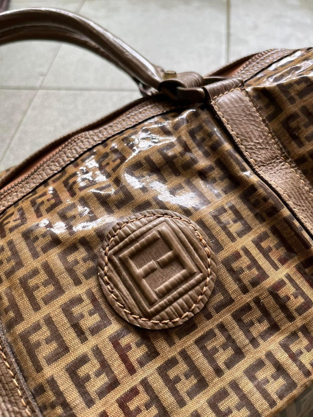 Fendi × Vintage Vintage 70s Fendi SAS monograms Boston bag Size ONE SIZE - 4 Thumbnail