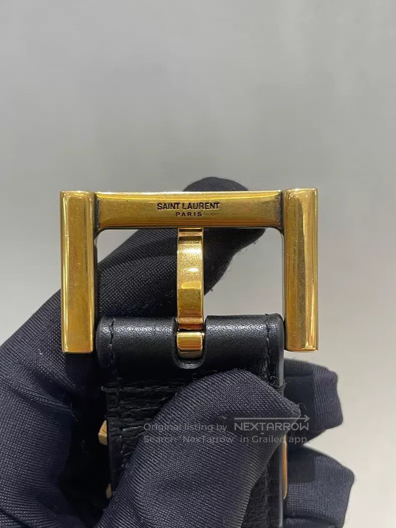 Saint Laurent Paris Saint Laurent Paris size 75 Square Buckle Black i Size ONE SIZE - 8 Thumbnail