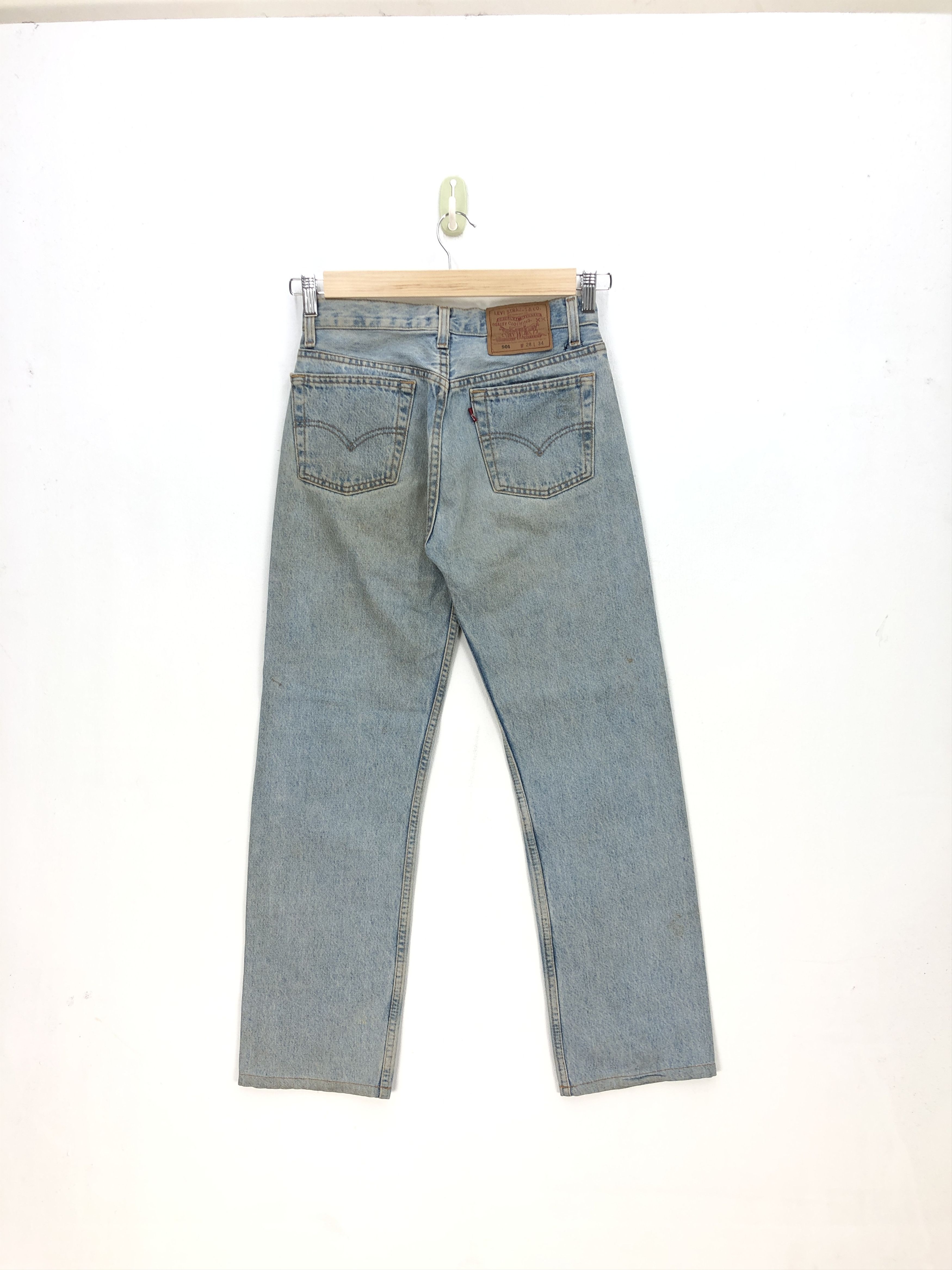 Levi's Vintage 90s Levis 501 Sun Faded Jeans Levis Light Wash Denim Size 28" / US 6 / IT 42 - 2 Thumbnail