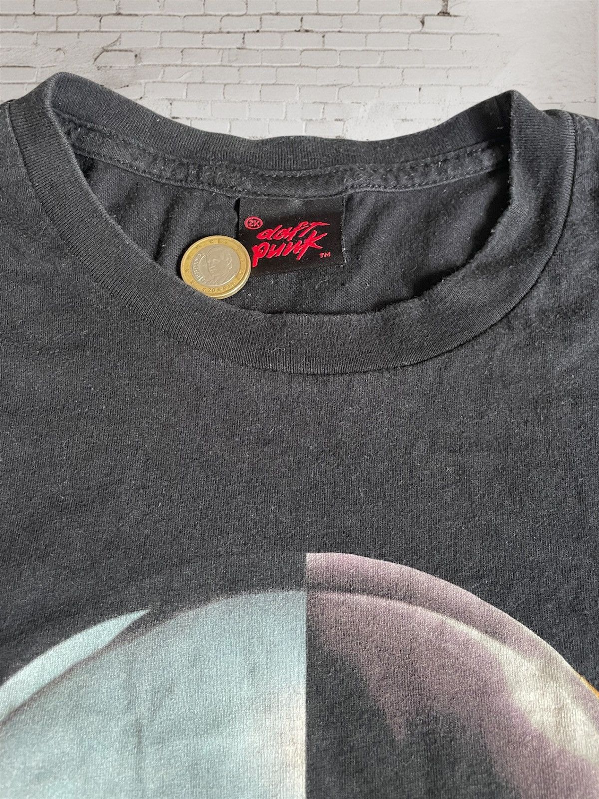 Band Tees Daft Punk Random Access Memories Split Helmet T-Shirt Size US XXL / EU 58 / 5 - 10 Thumbnail