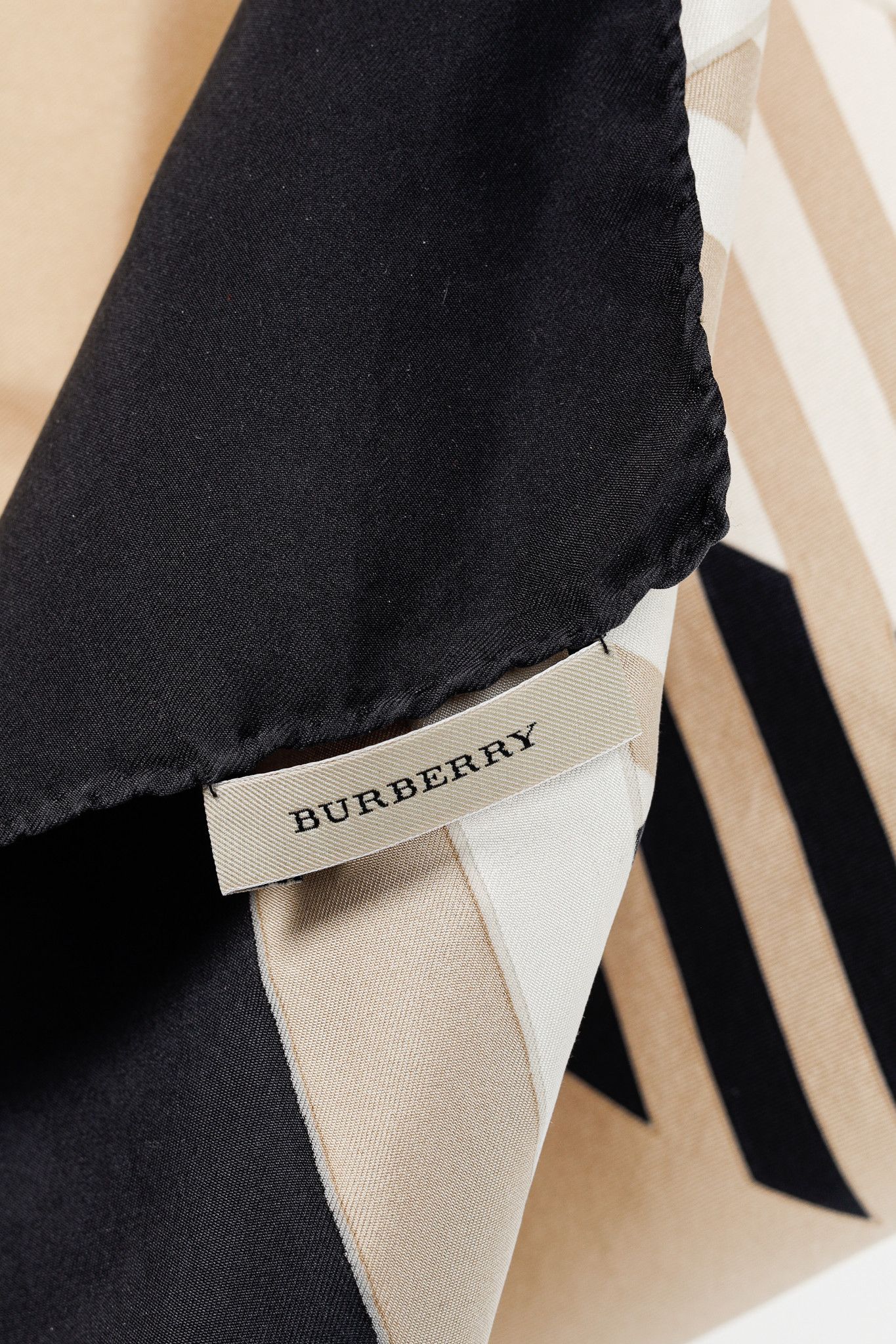 Burberry Burberry Champagne-Gold and Black Metallic Check Silk Scarf Size ONE SIZE - 4 Thumbnail