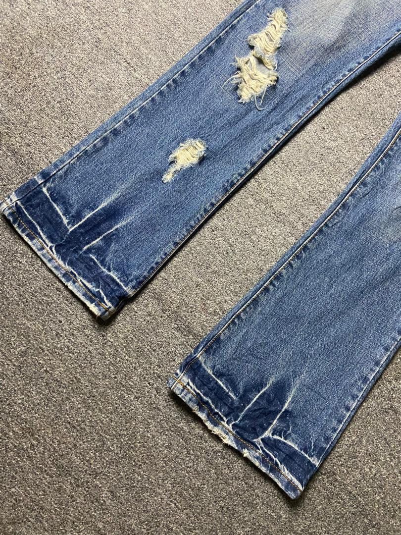 Japanese Brand Rose Bowl Distressed Ripped Jeans (172) Size 32" / US 10 / IT 46 - 7 Thumbnail