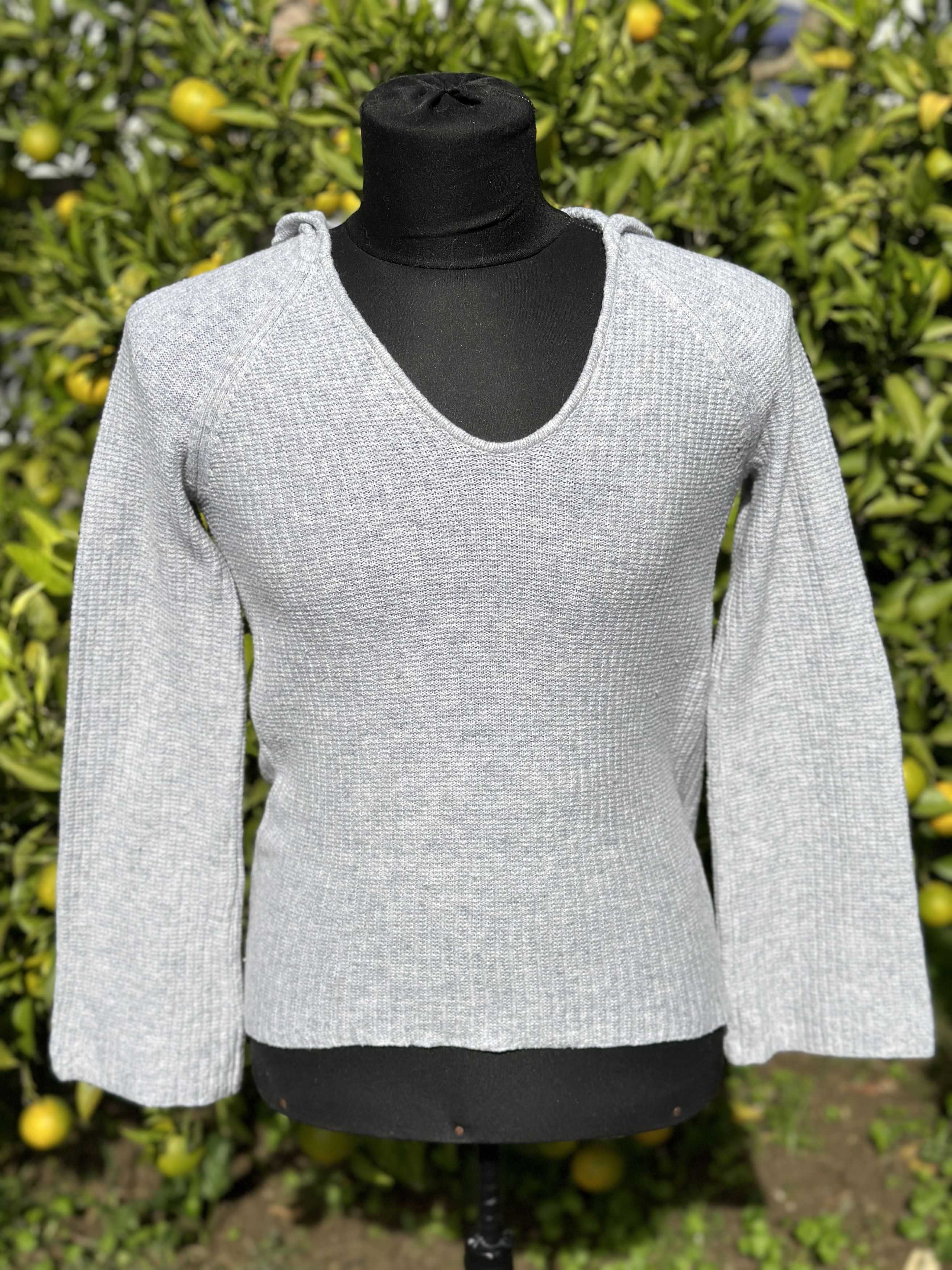 Other Jenni Kayne Hooded V-Neck Cashmere Wool Knit Pullover Sz S Size S / US 4 / IT 40 - 9 Thumbnail