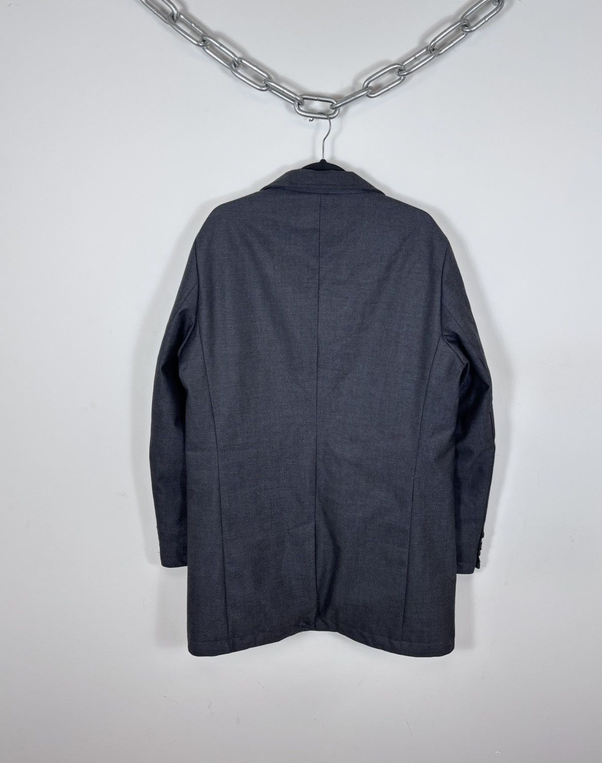 Boggi Boggi Milano Men’s Gray Water Repellent Down Wool Coat Size US L / EU 52-54 / 3 - 3 Thumbnail