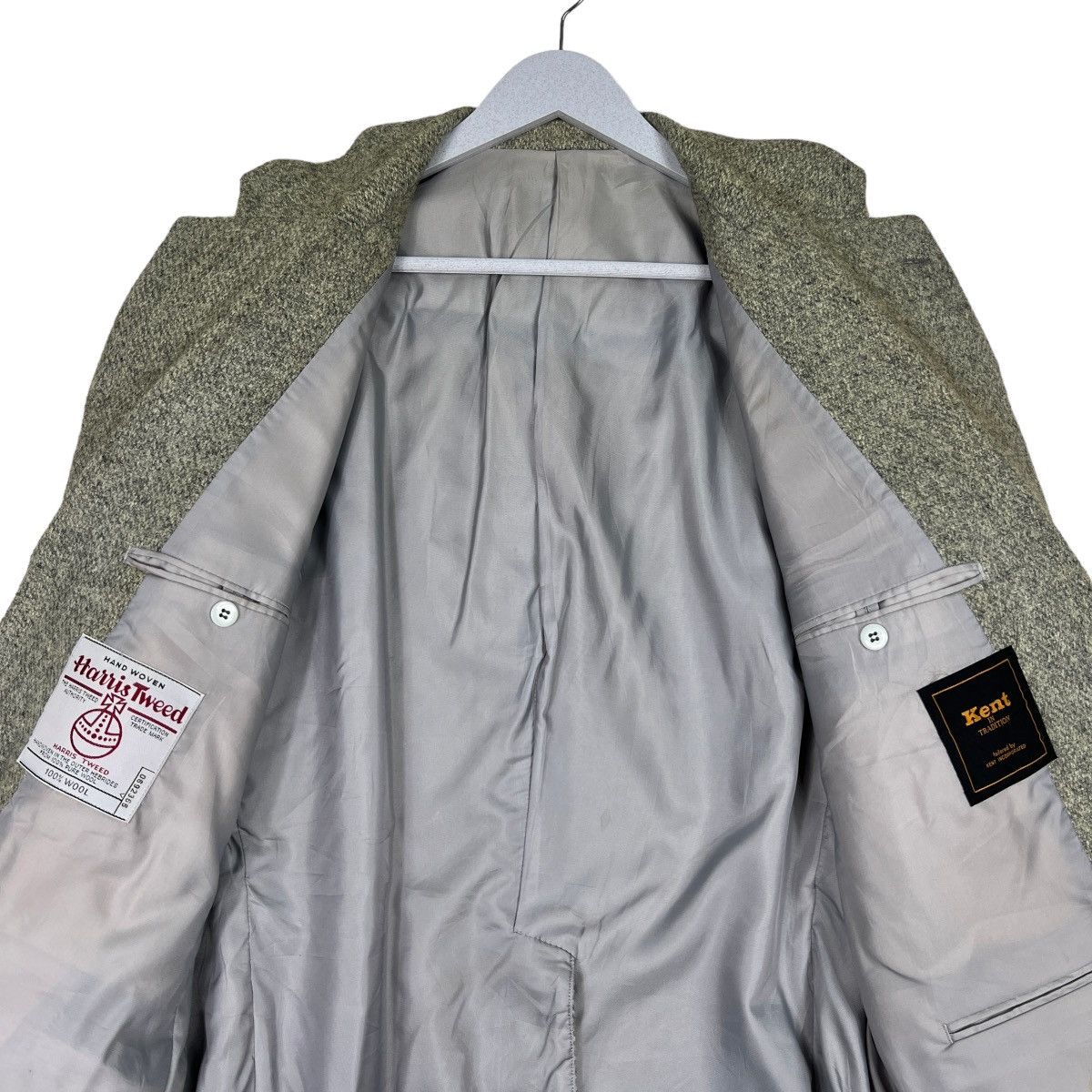 Harris Tweed 🔥 HARRIS TWEED X KENT WOOL COAT JACKET Size US L / EU 52-54 / 3 - 13 Thumbnail