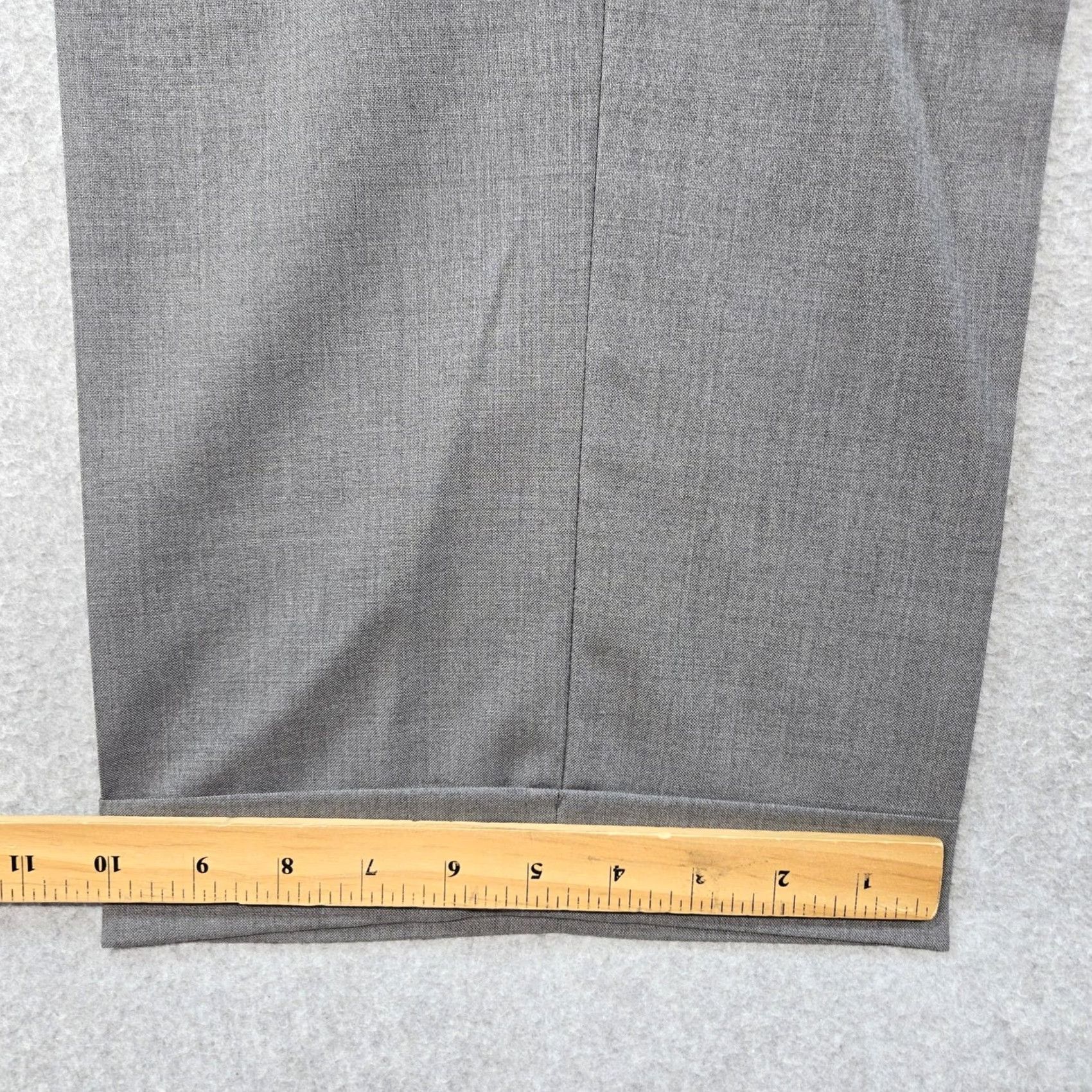 Berle Berle Mens Pants 42x31 Gray Dress Classic Pleated Polyester Blend Microfiber Front Zip Button Pockets Size US 42 / EU 58 - 5 Thumbnail