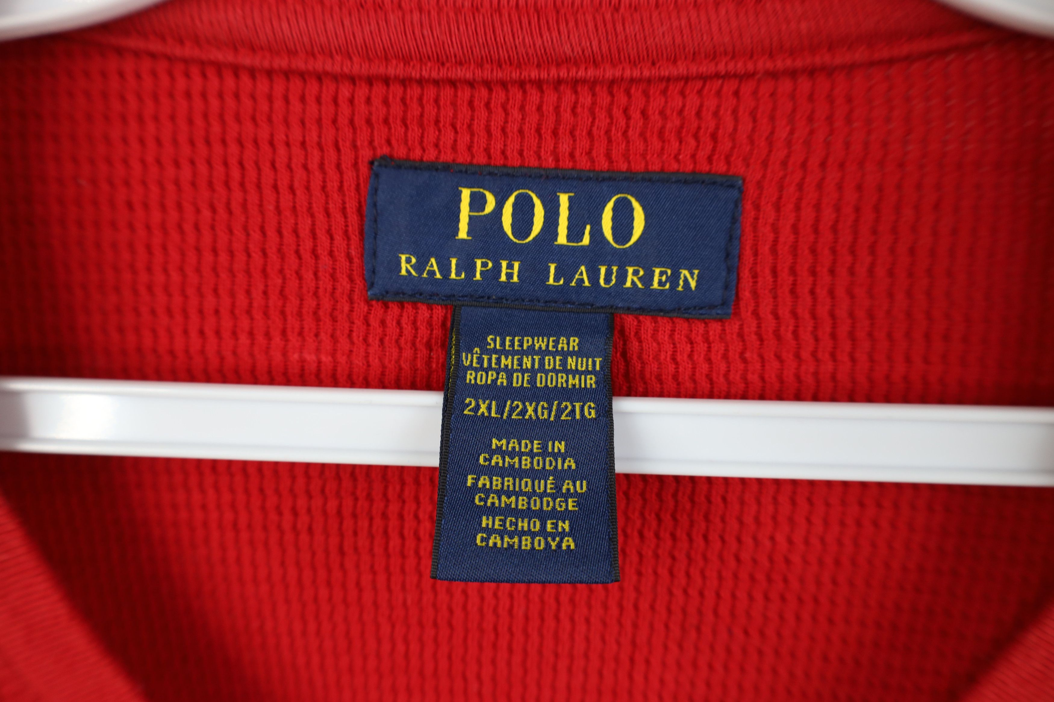 Polo Ralph Lauren Vintage 90s Y2K Ralph Lauren Waffle Knit Long Sleeve T-Shirt Size US XXL / EU 58 / 5 - 6 Thumbnail
