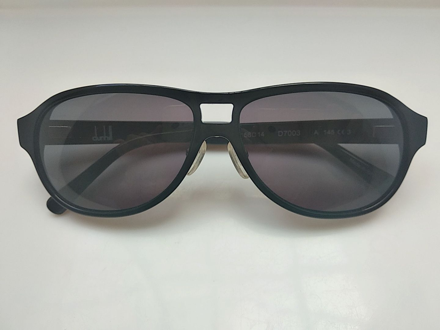 Vintage Vintage Dunhill D7003 Black Aviator Sunglasses Frame Size ONE SIZE - 7 Thumbnail