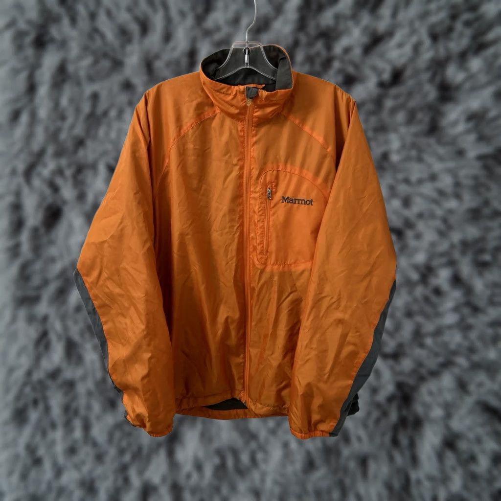 Marmot Marmot Jacket Mens Large Orange Grey Full Zip Windbreaker Fleece Lined Size US L / EU 52-54 / 3 - 1 Thumbnail