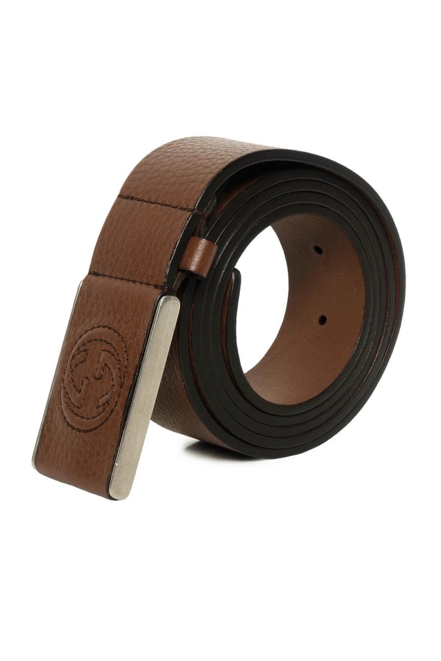 Gucci Gucci Men's Leather Buckle Interlocking G Belt Size 32 - 9 Thumbnail