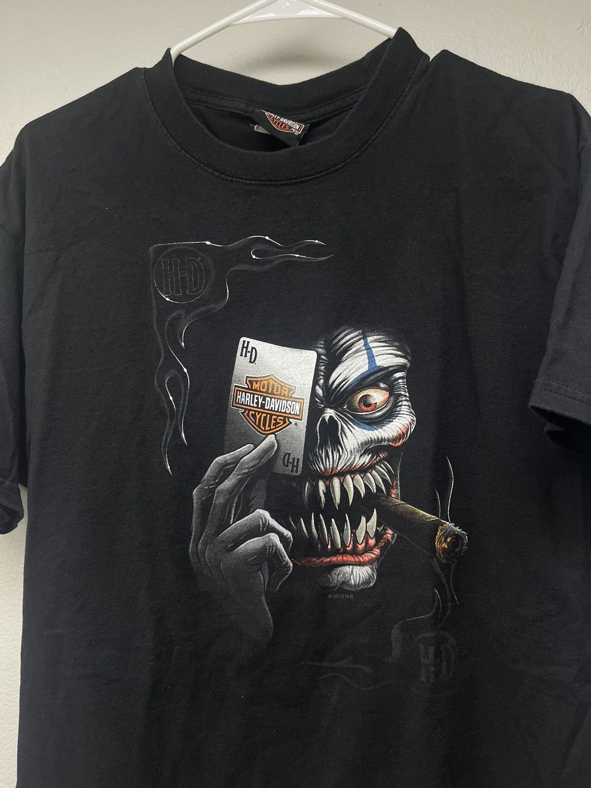 Harley Davidson Harley Davidson Reaper Smoking w/ Poker Card Graphic Tshirt Size US L / EU 52-54 / 3 - 2 Thumbnail