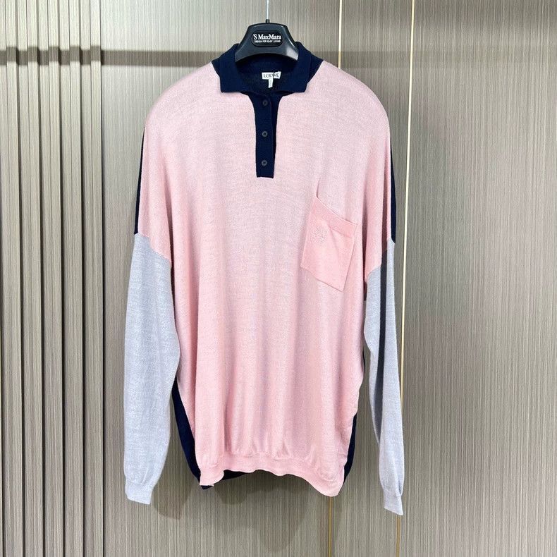 Loewe Loewe Colorblock Embroidered Logo Wool Sweater Size US XS / EU 42 / 0 - 2 Thumbnail