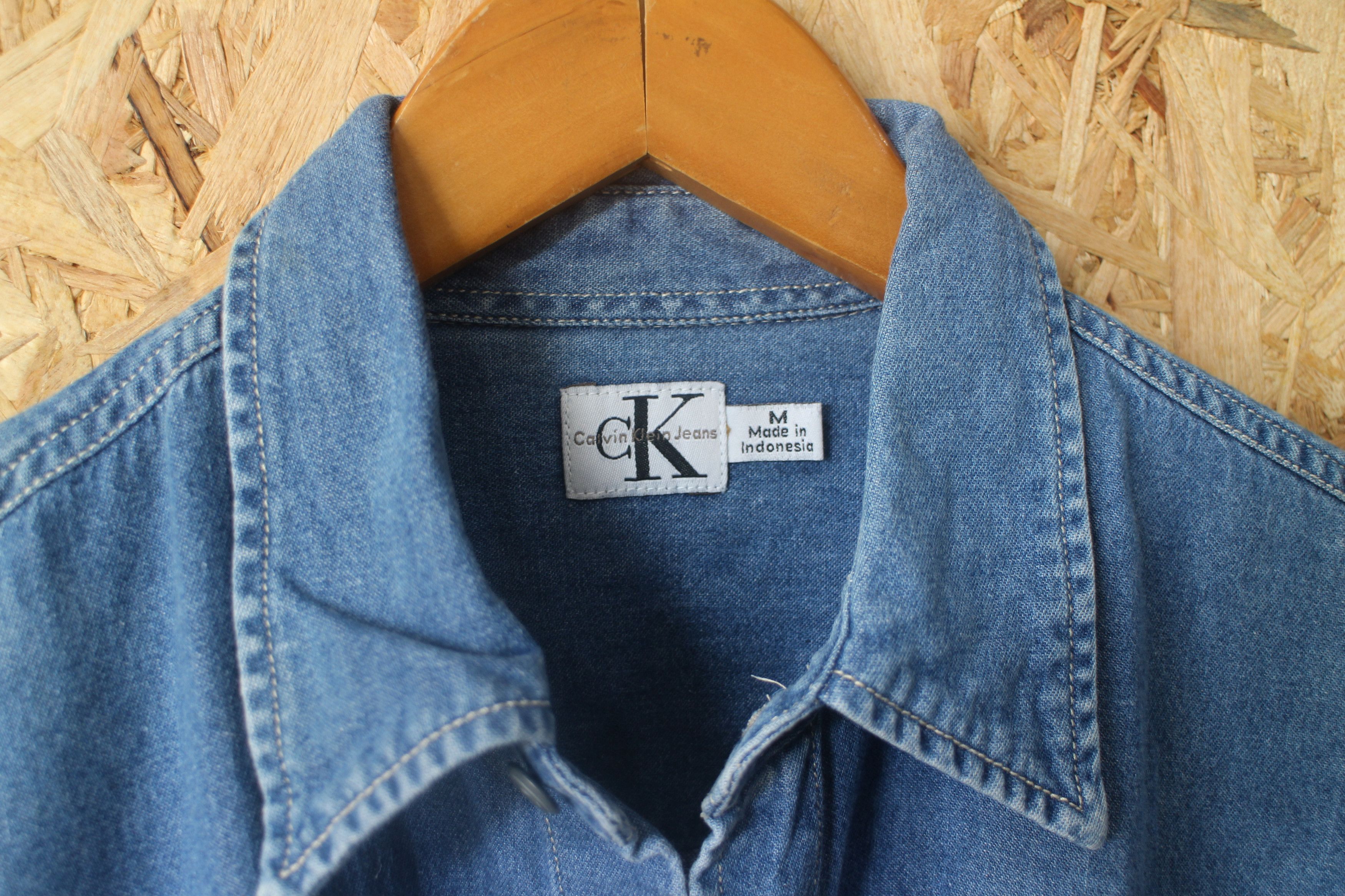 Calvin Klein CK Men Denim Blue Denim Calvin Klein Shirt Size M Size US M / EU 48-50 / 2 - 2 Thumbnail